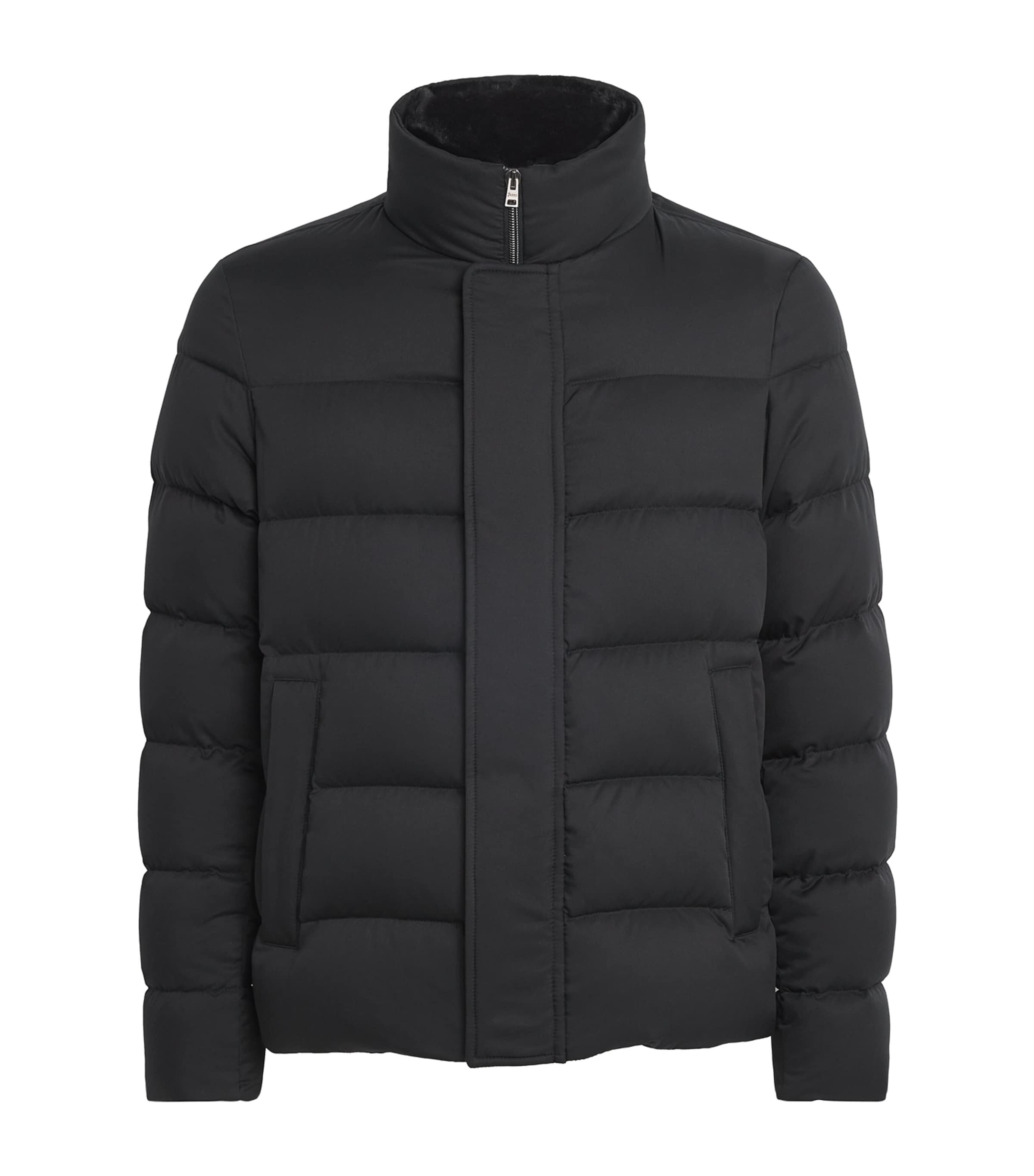 Herno Mens Down Quilted Puffer Jacket Nero