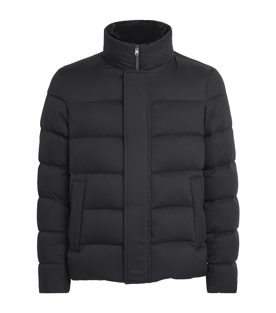 Herno Mens Down Quilted Puffer Jacket Nero