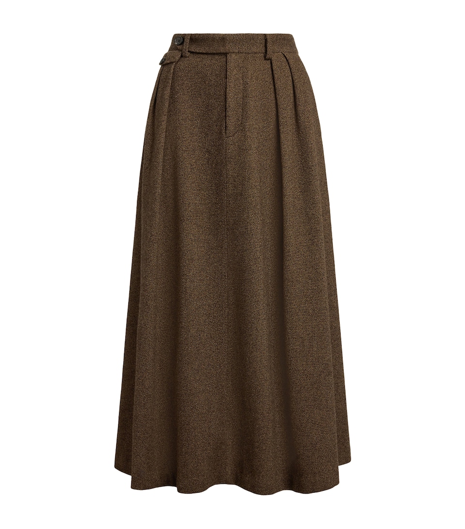 Birdseye Tweed Evilyn Maxi Skirt