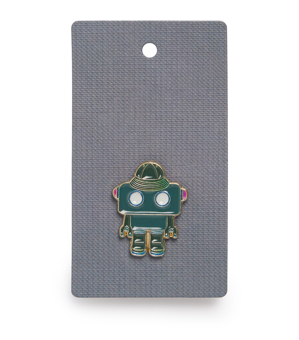 Barbour x Paul Smith Robot Pin Badge Robot In Boots