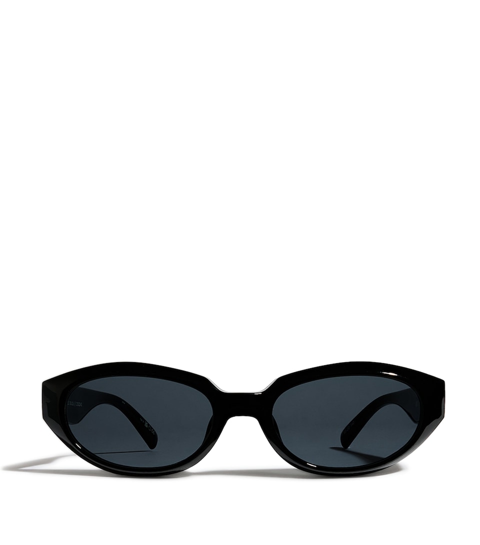 Le Specs Le Bijou Oval Sunglasses Black