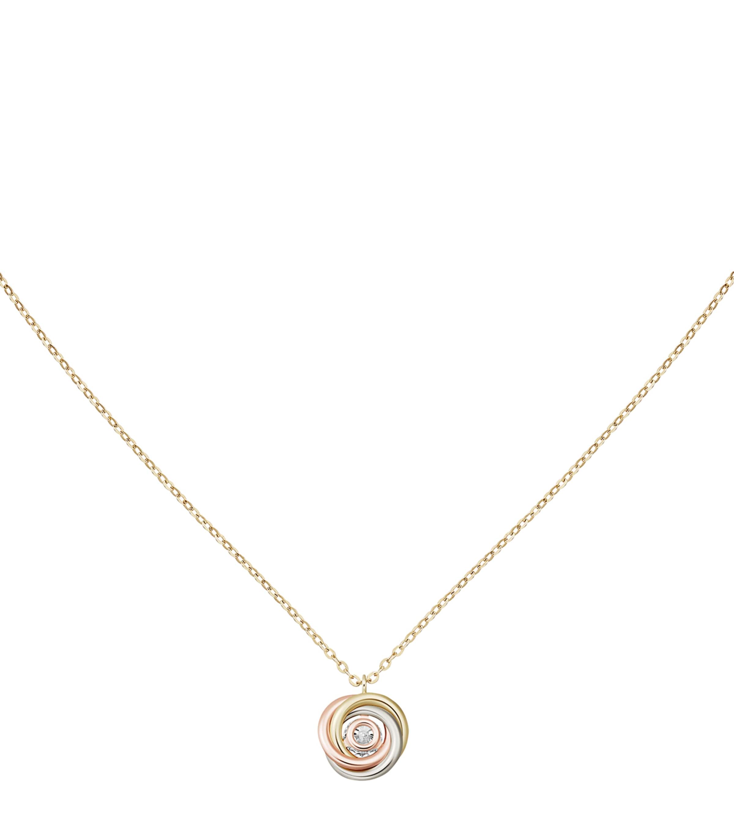 Cartier Mixed Gold and Diamond Trinity Necklace (40-44cm) Mixed Gold