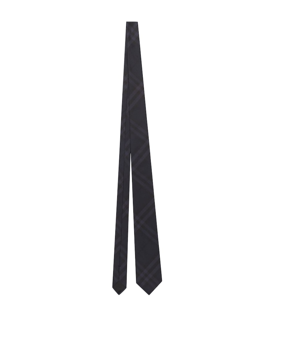 Burberry Silk Check Tie Ocean Blue