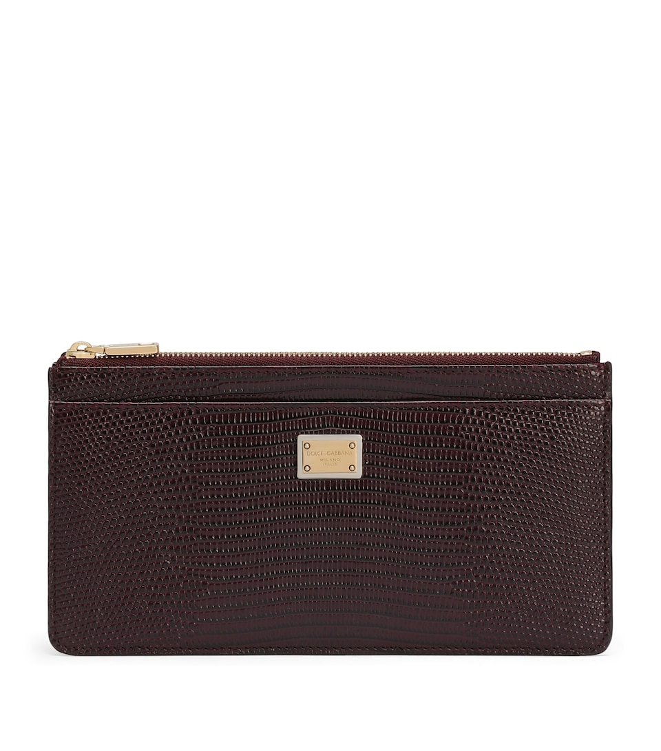 Calfskin Logo Card Holder