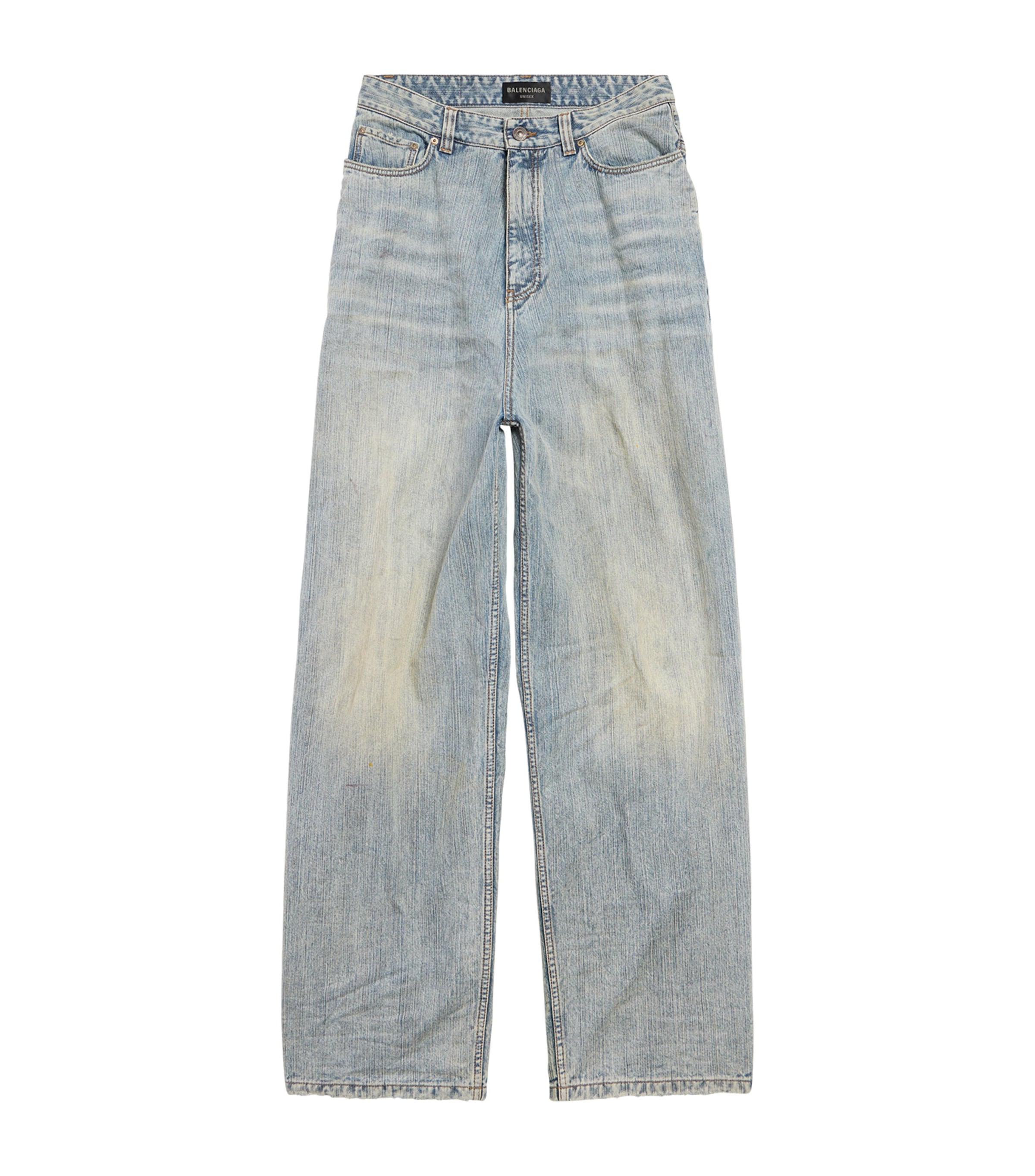 Balenciaga Distressed Wide-Leg Jeans | Harrods US