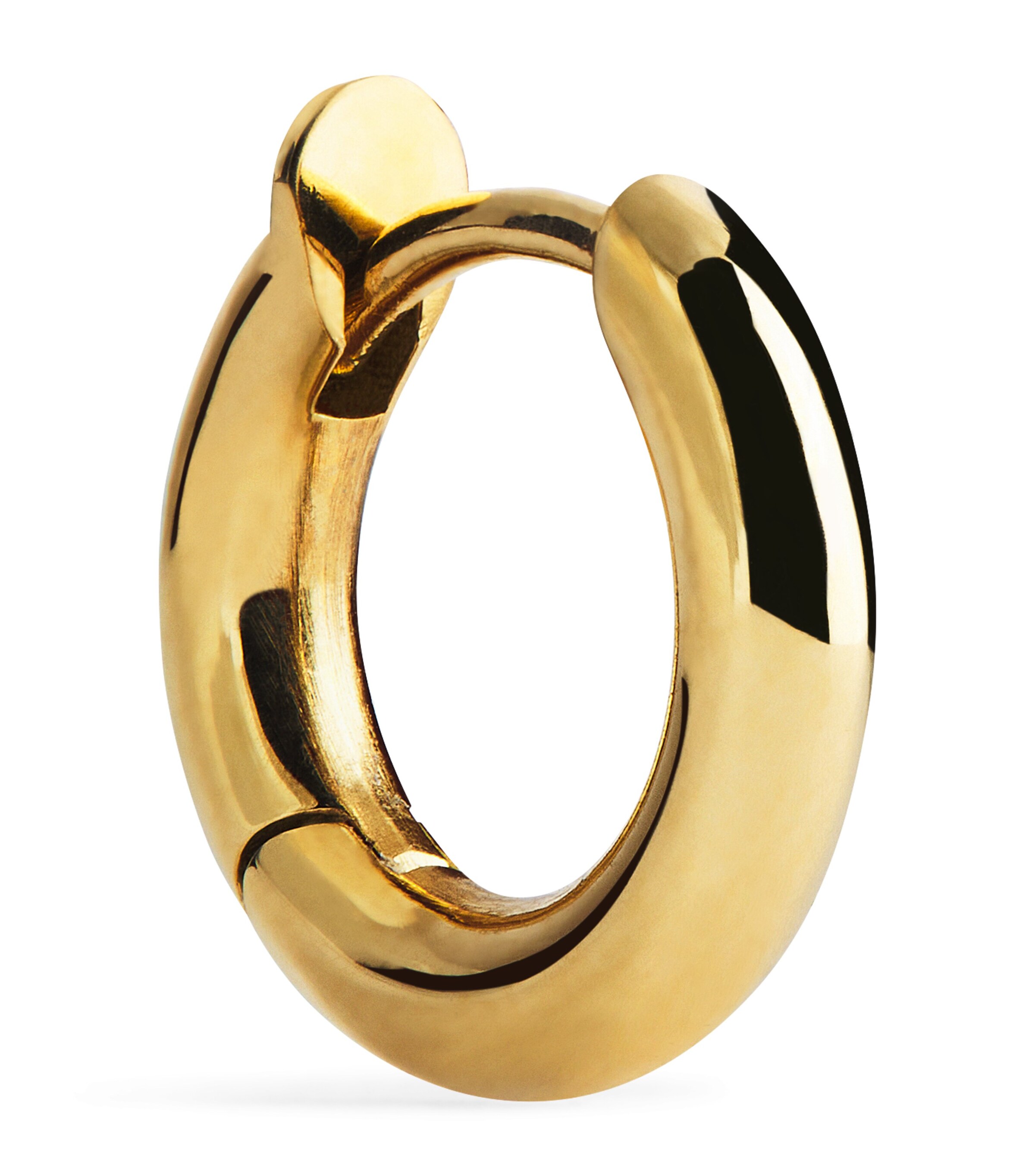 Mini Yellow Gold Core Micro Single Hoop Earring