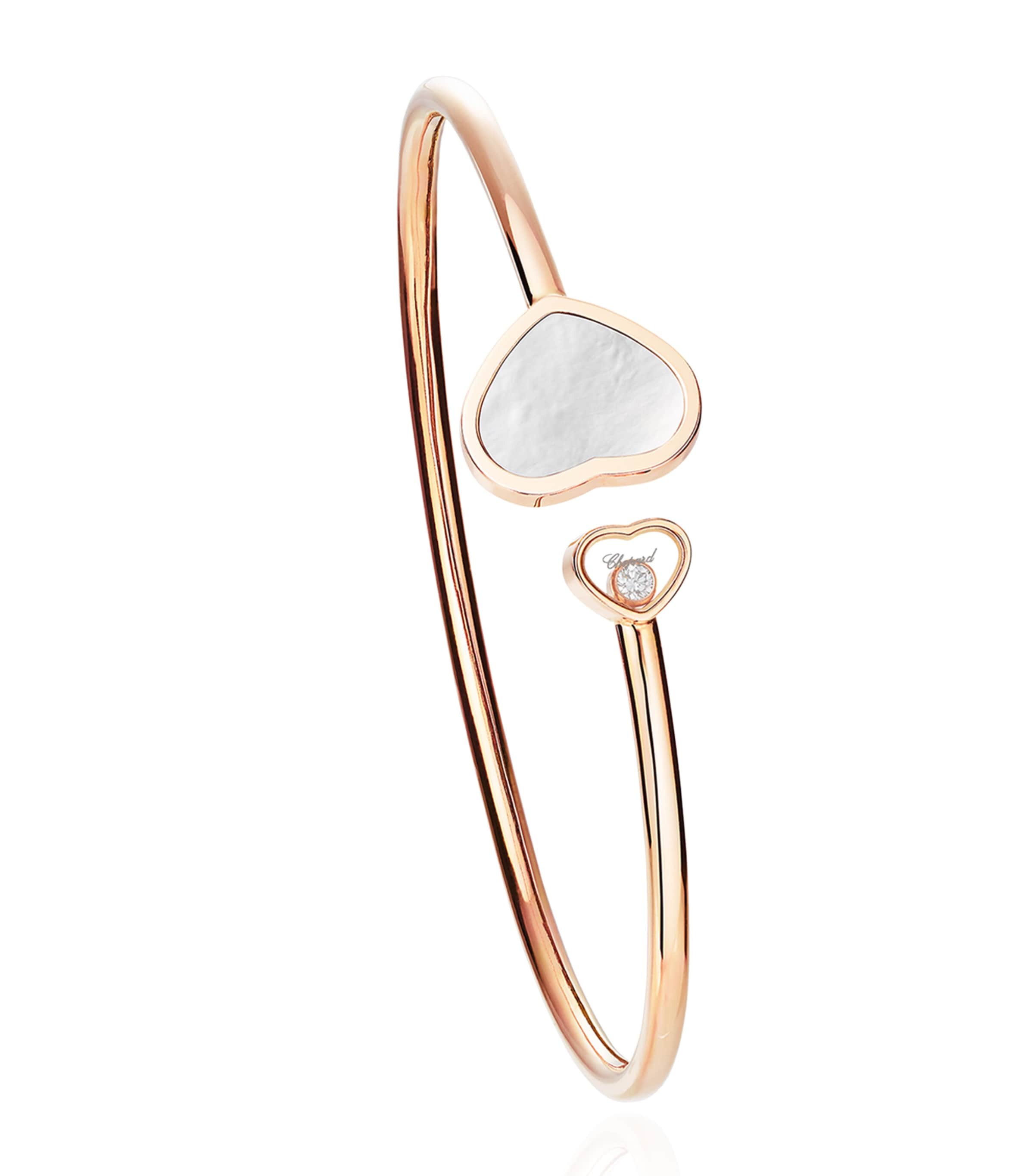 Chopard Rose Gold, Diamond and Mother-of-Pearl Happy Hearts Bracelet Rose Gold