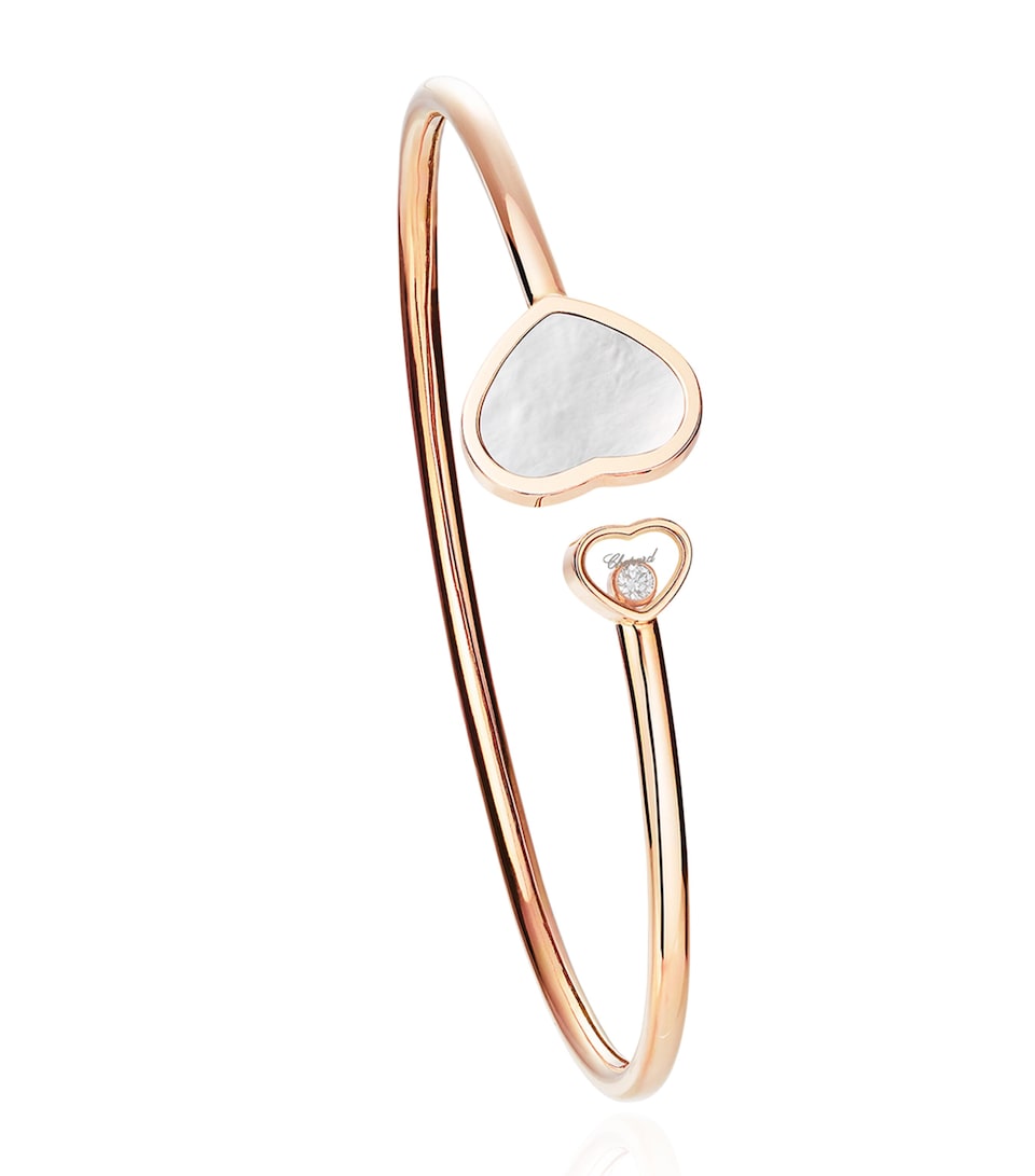 Chopard Rose Gold, Diamond and Mother-of-Pearl Happy Hearts Bracelet Rose Gold
