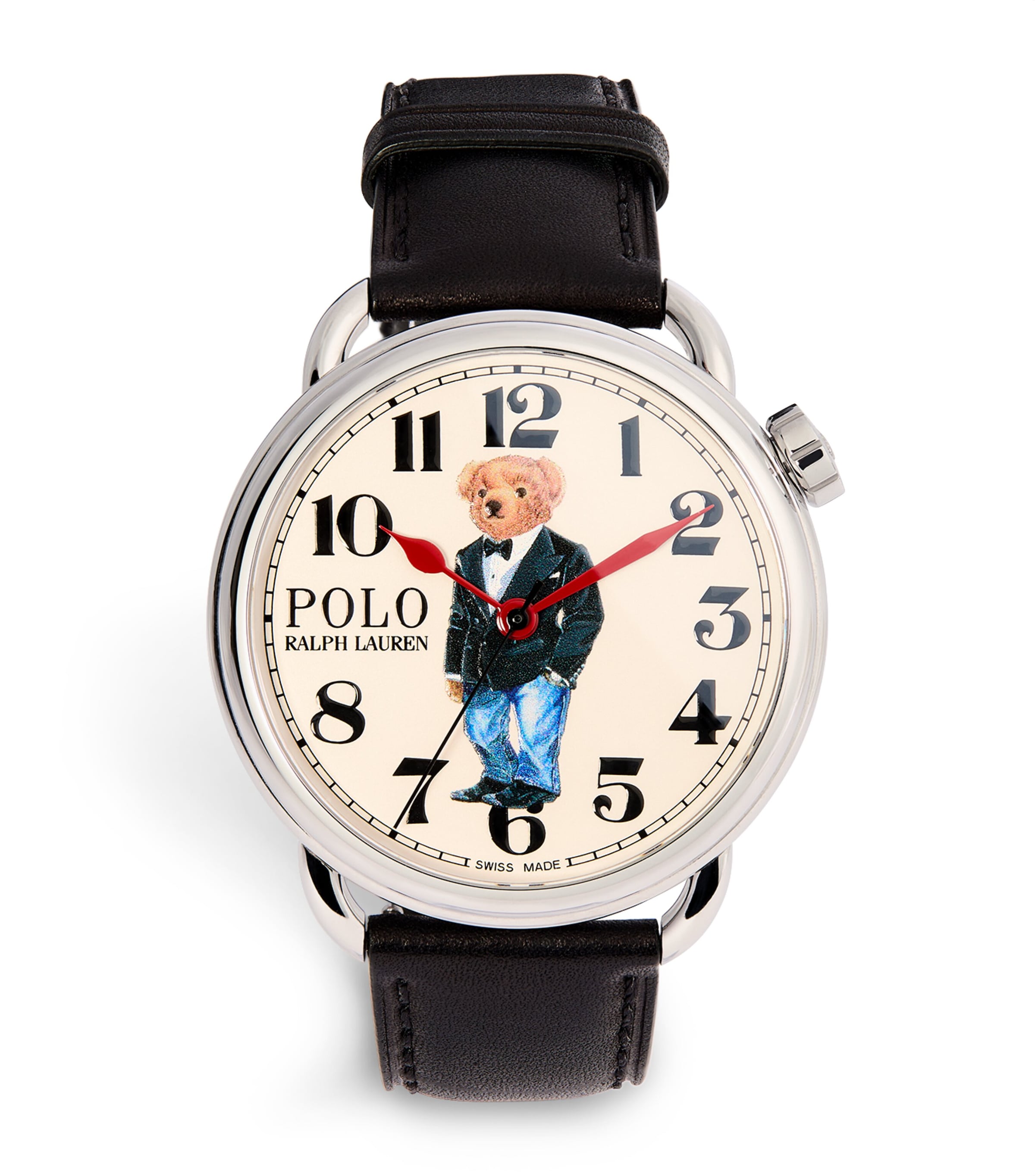 Polo Ralph Lauren Stainless Steel Tuxedo Polo Bear Watch 42mm White