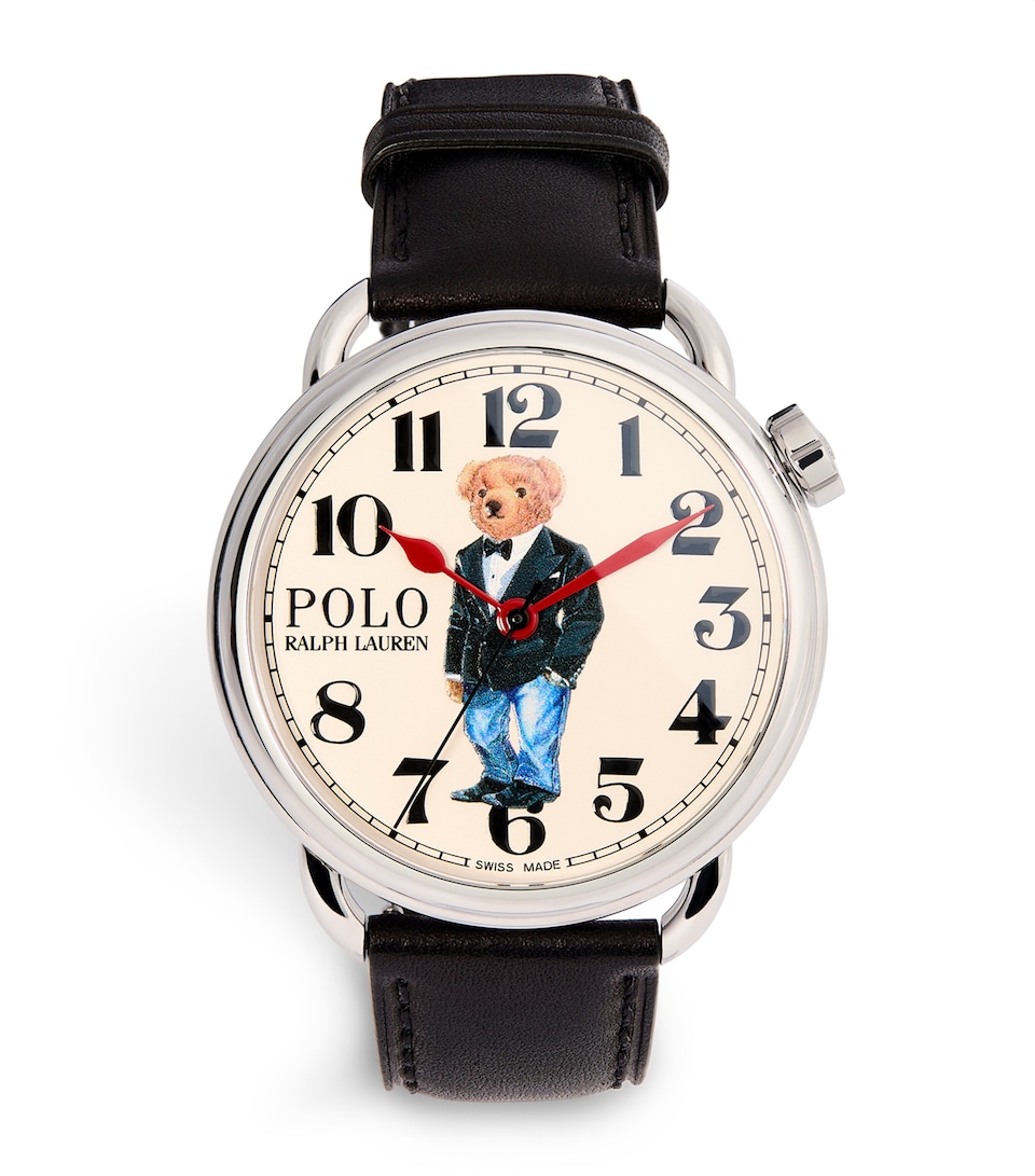 Polo Ralph Lauren Stainless Steel Tuxedo Polo Bear Watch 42mm White