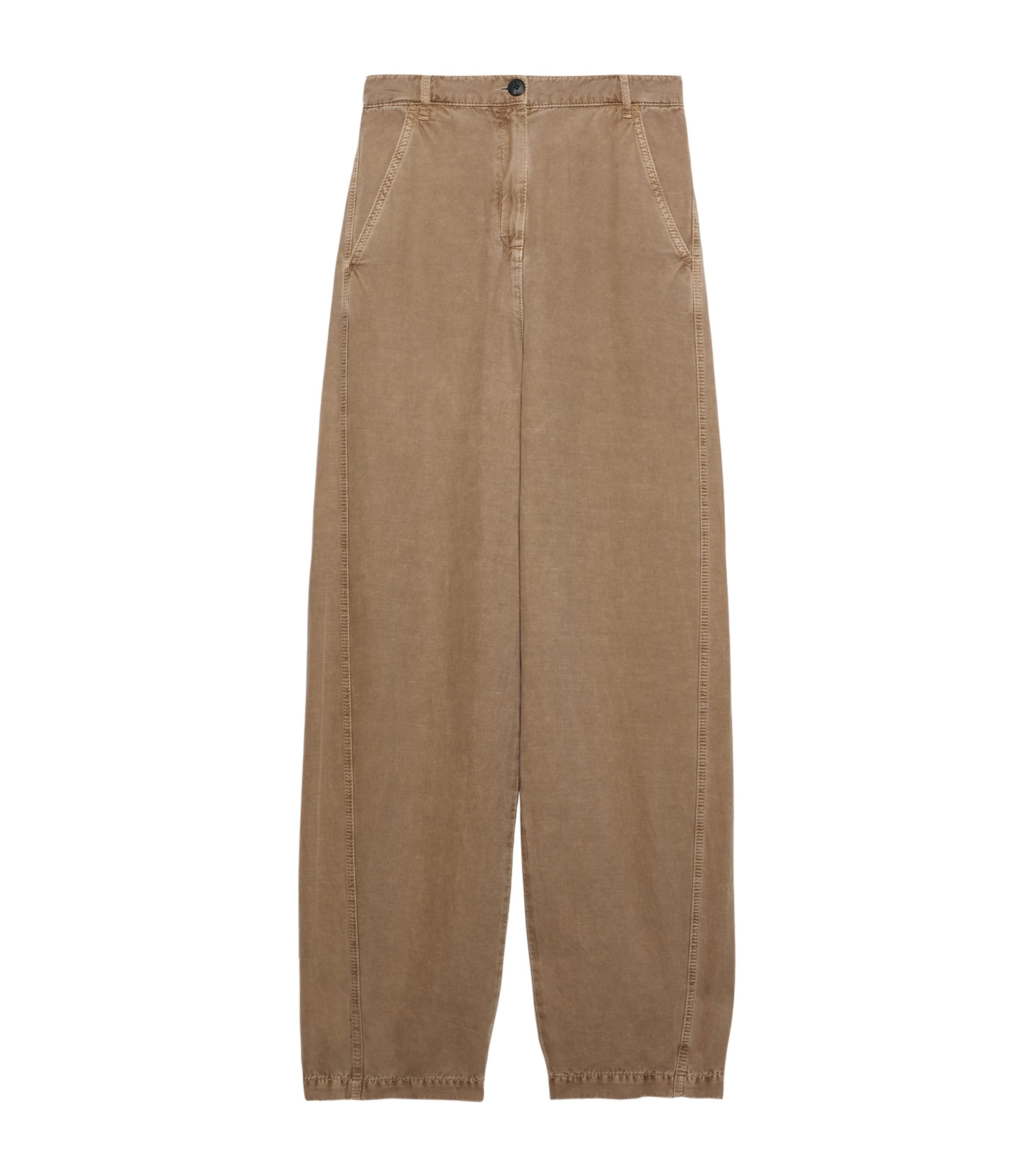 MAX&Co. Womens Twill Trousers Cocoa