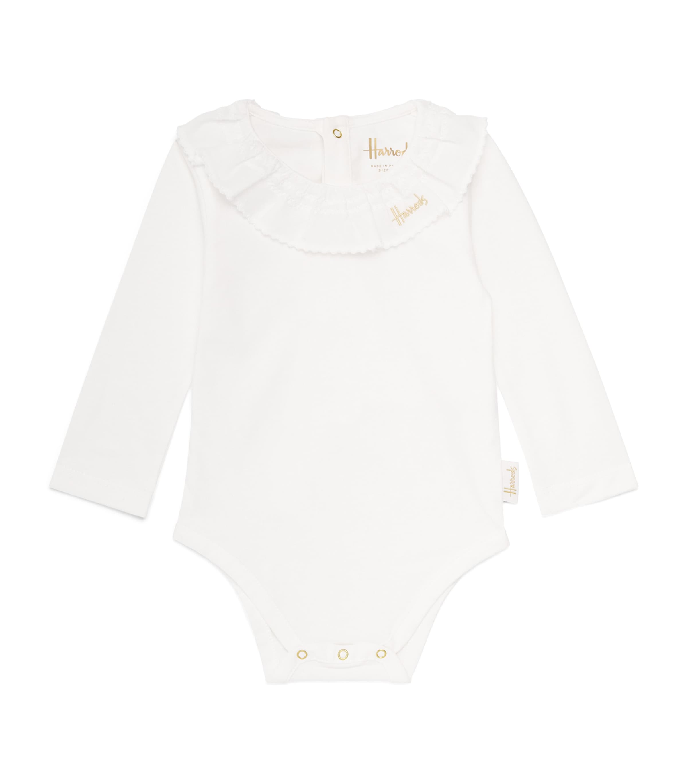 Harrods Cotton Bodysuit (0-18 Months) Ivory