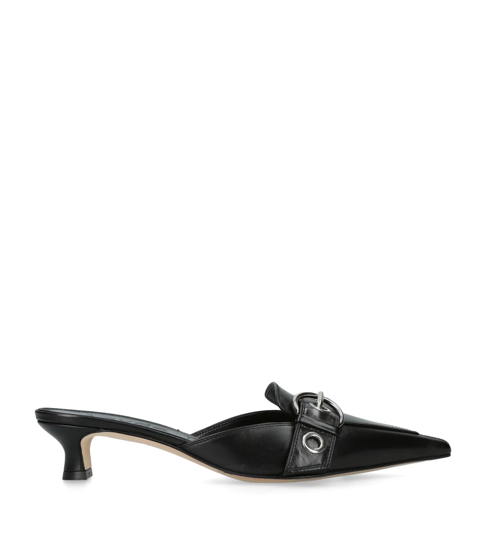 Leather Danielle Kitten Point Mules 35