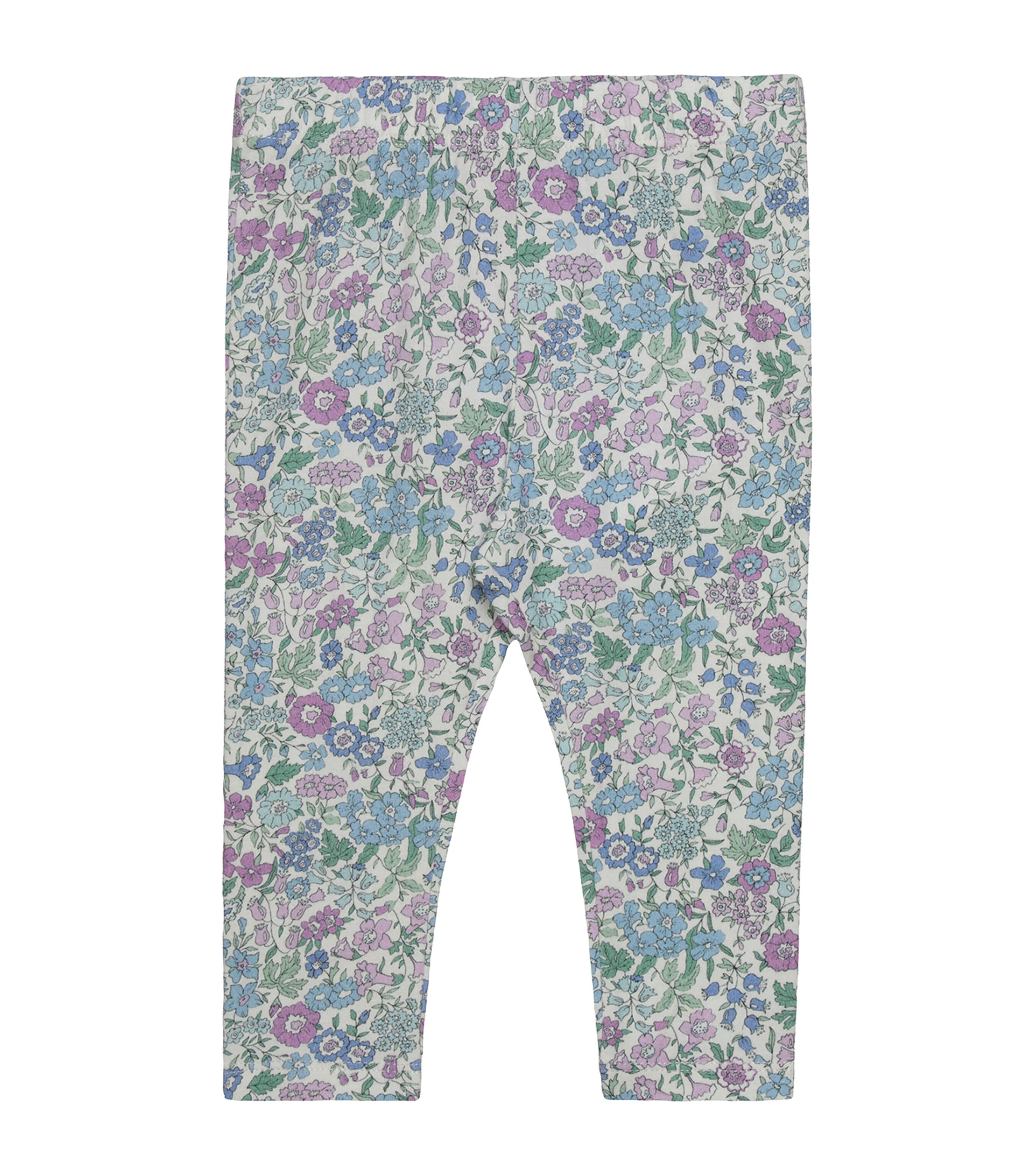 Trotters Stretch-Cotton Liberty Print Leggings (3-24 Months) Lilac Emma & Amelia