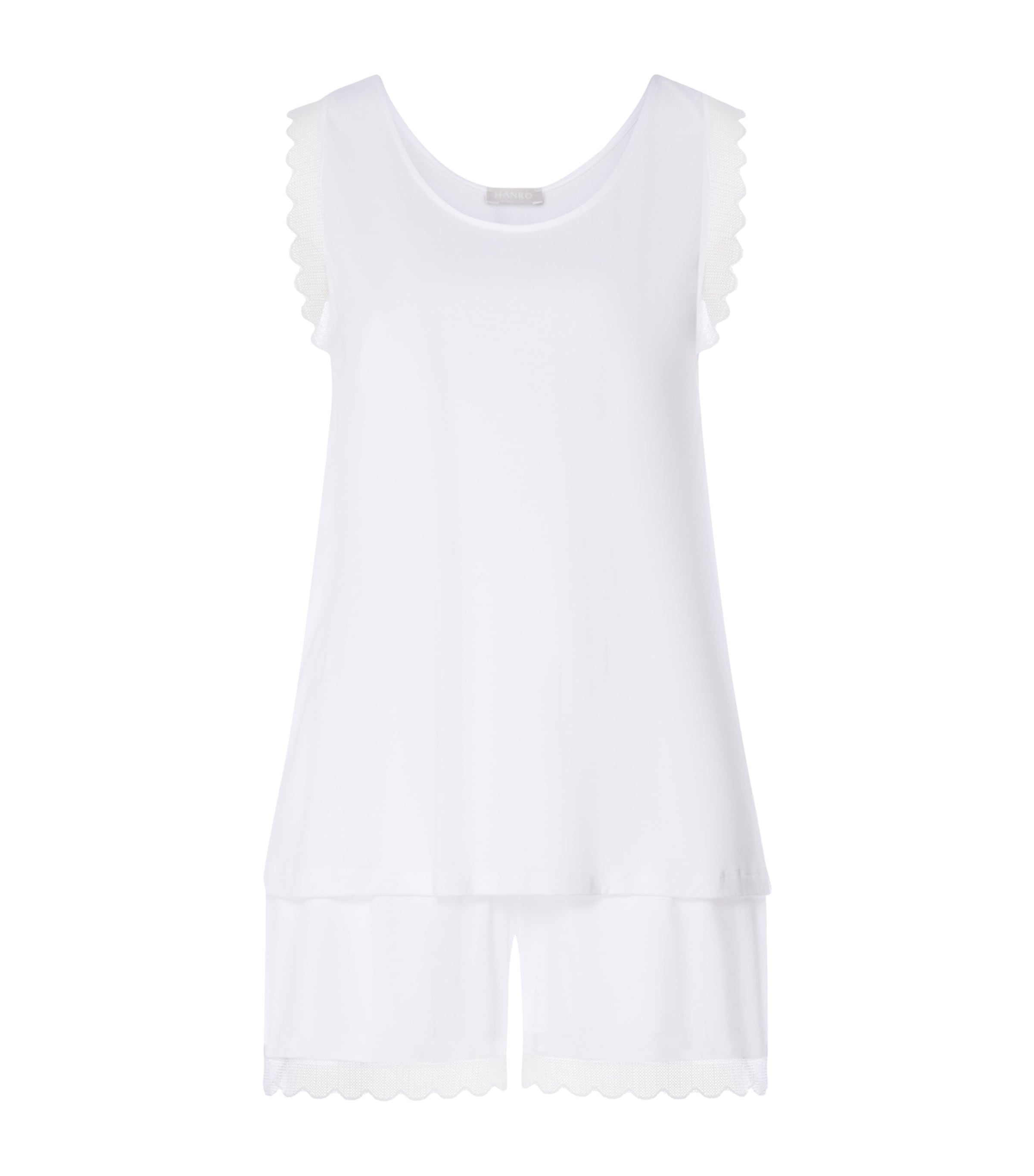 Hanro Womens Pima Cotton Inaya Pyjama Set White