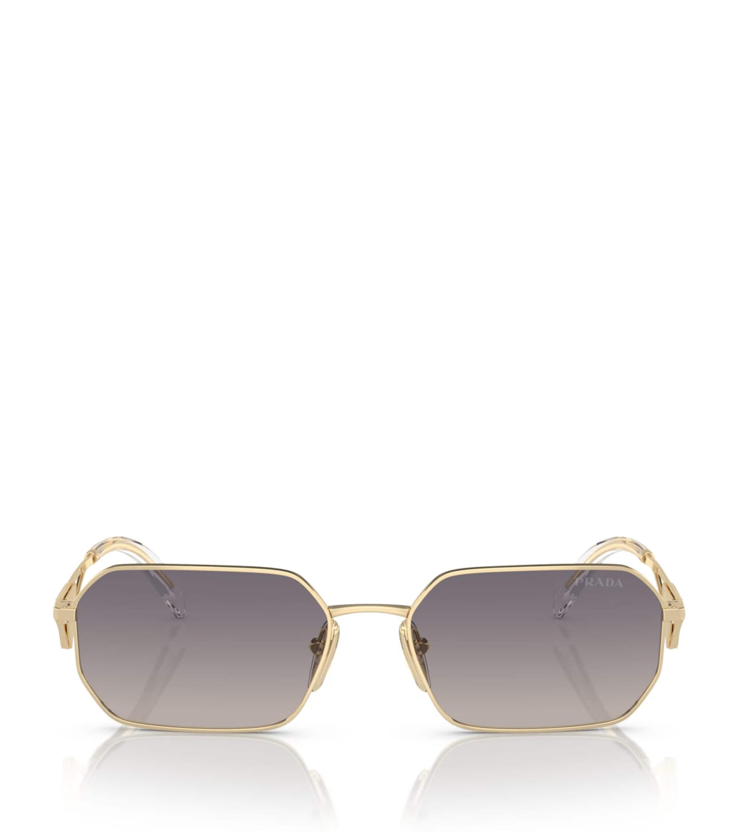 Prada Metal Rectangular Sunglasses