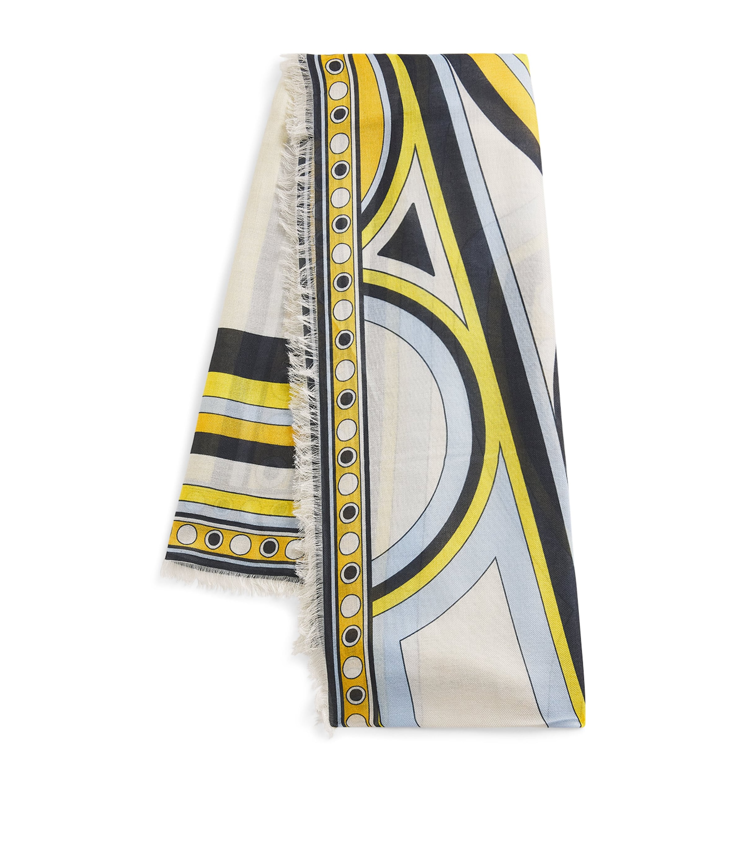 La Doublej Geometric Fringe Scarf Placée