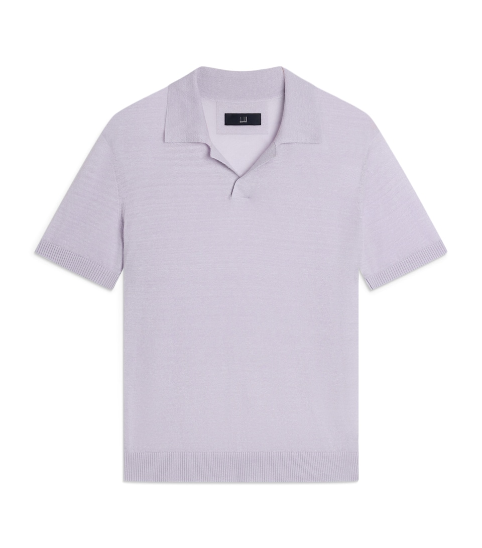 Dunhill Mens Linen-Cashmere Polo Shirt