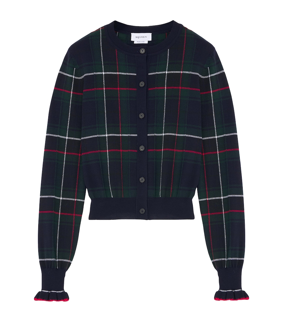 Wool Tartan Cardigan