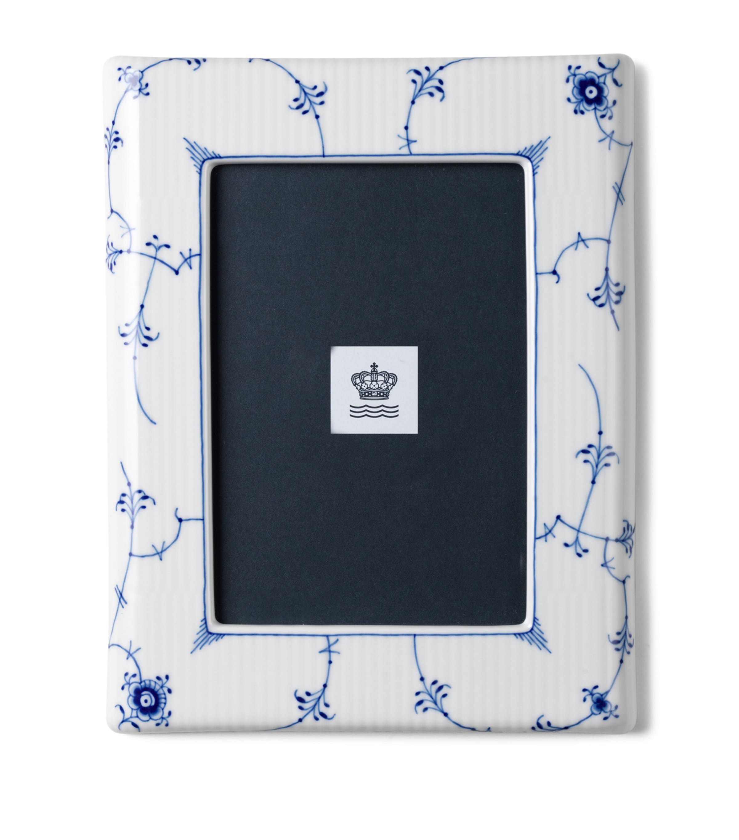 Blue Fluted Plain Photo Frame (4" x 6")