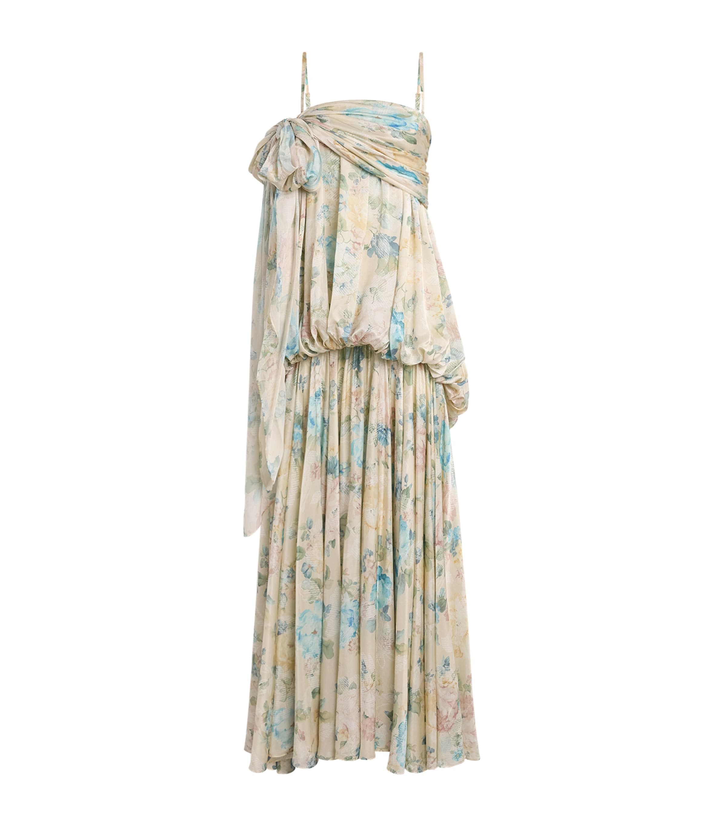 Zimmermann Womens Silk Floral Clash Maxi Dress Washed Floral