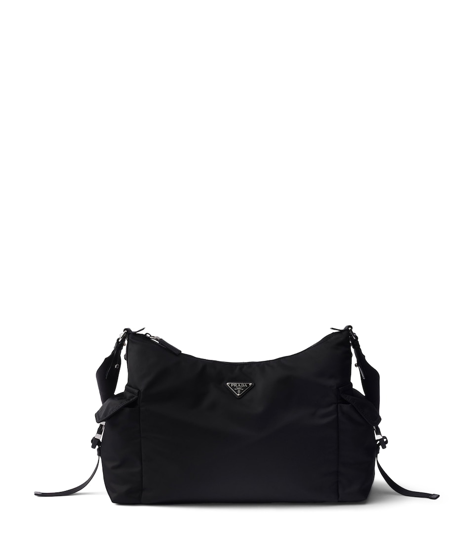 Re-Nylon Leather-Trim Explore Messenger Bag