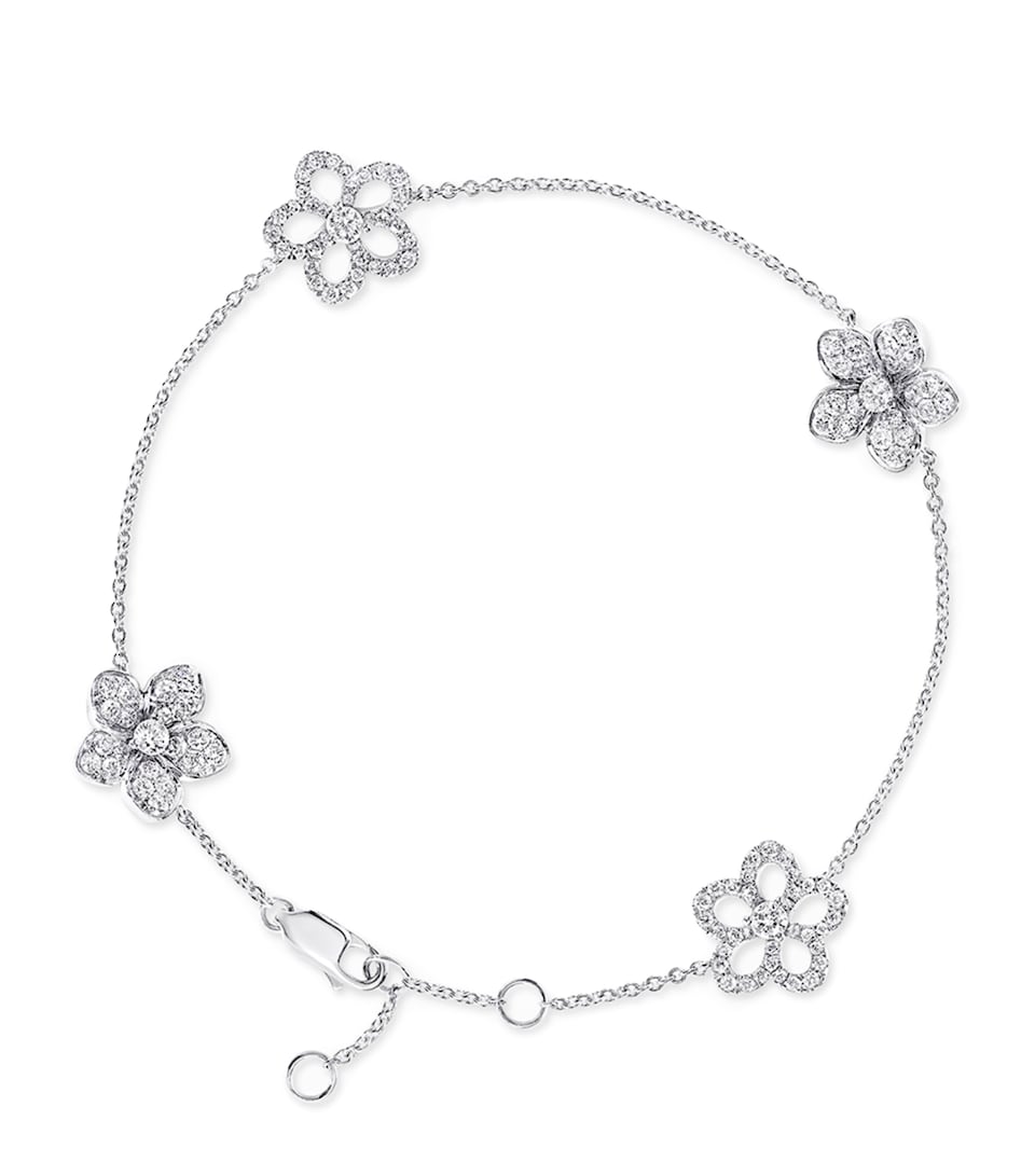 Graff White Gold and Diamond Wild Flower Bracelet White Gold