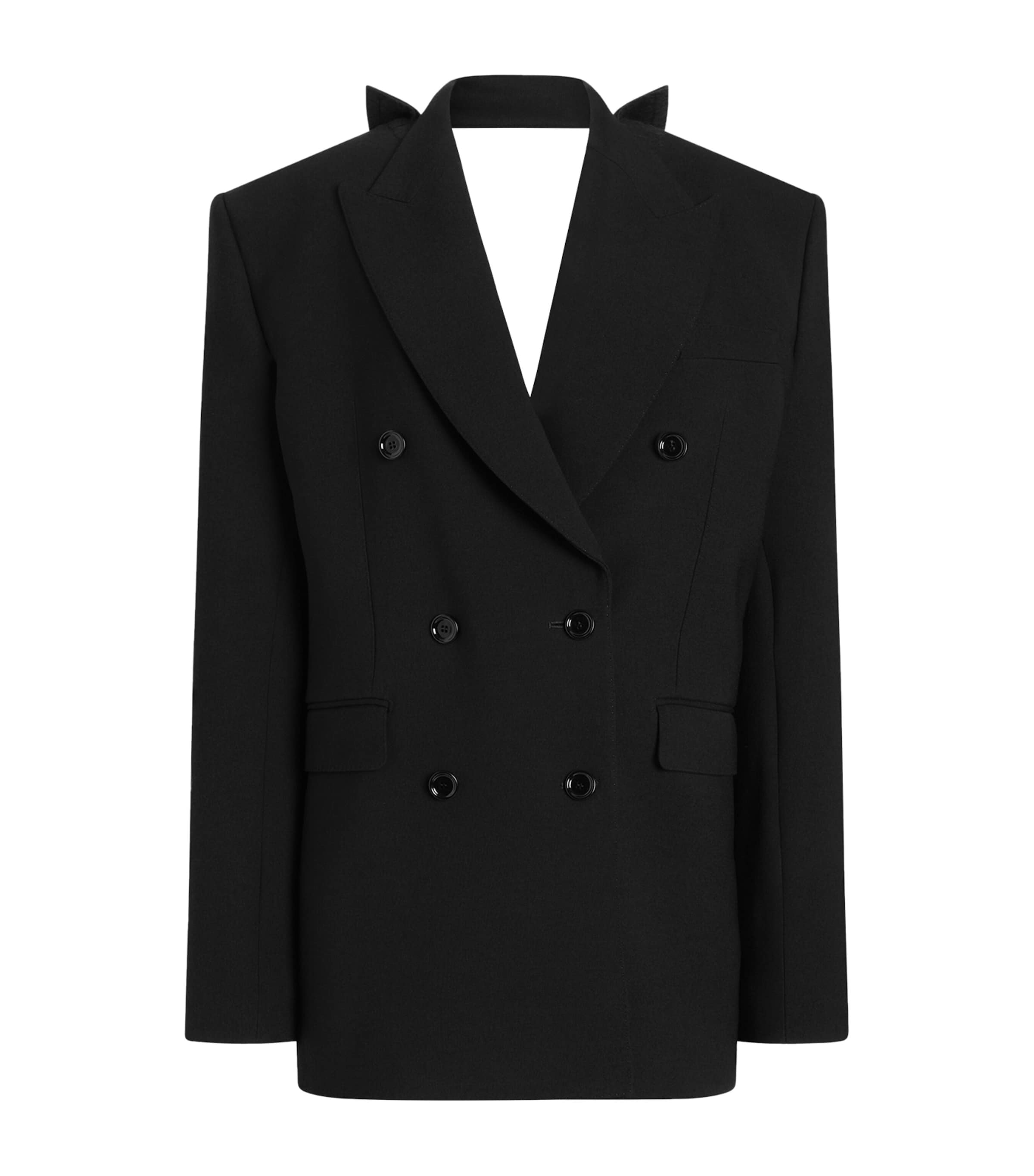 Dolce&Gabbana Womens Virgin Wool Shawl-Lapel Blazer Black