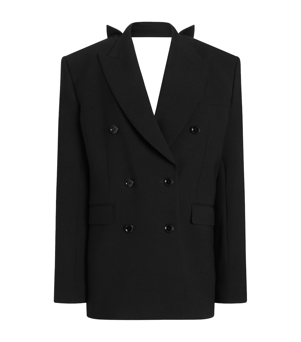 Dolce&Gabbana Womens Virgin Wool Shawl-Lapel Blazer Black