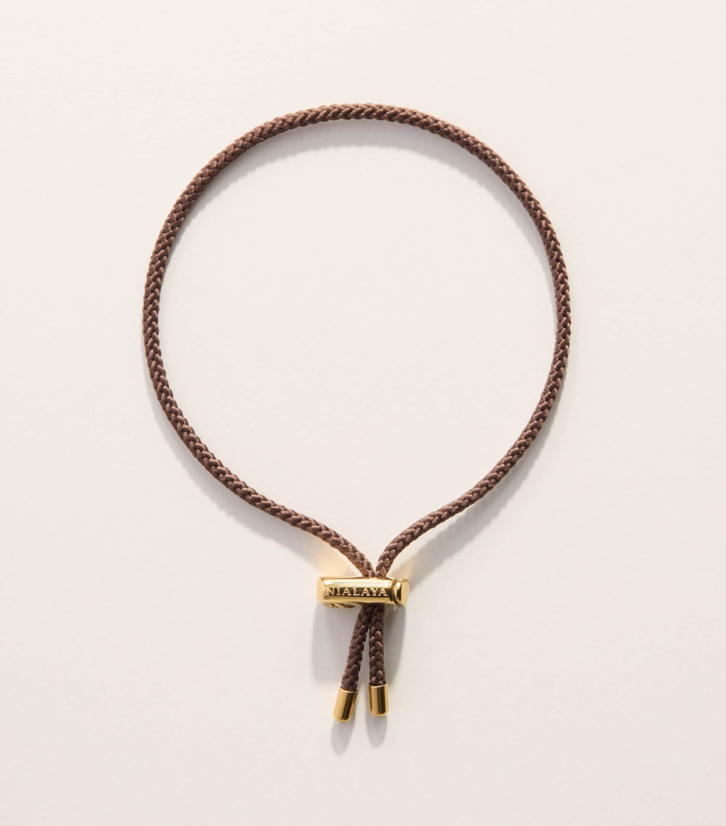 Nialaya Jewelry Adjustable String Bracelet Brown