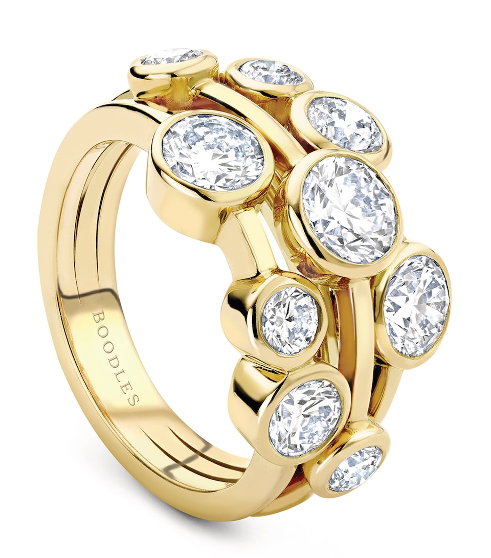 Yellow Gold and Diamond Raindance Cluster Ring