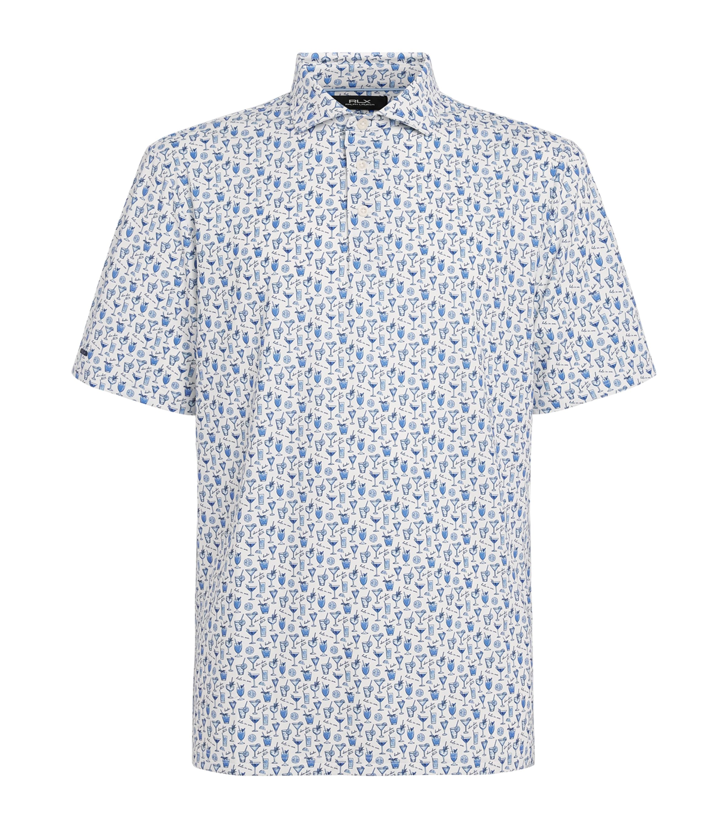 RLX Ralph Lauren Mens Airflow Polo Shirt Ceramic Wht Chn Chn