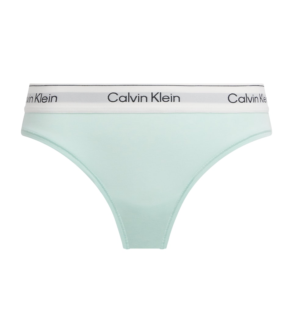 Calvin Klein Womens Cotton-Modal Icon Brazilian Briefs The Mint