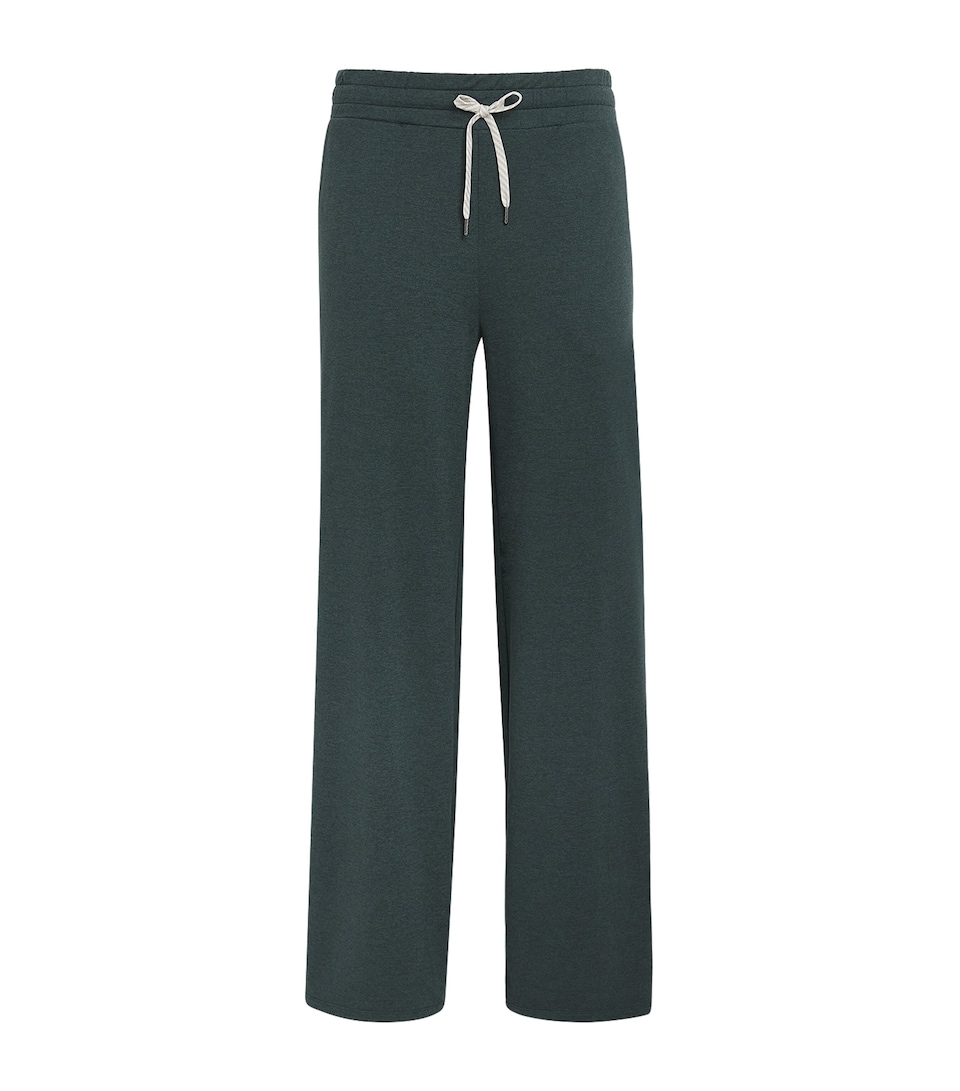 VUORI Womens Halo Modern Wide-Leg Sweatpants Hemlock Heather