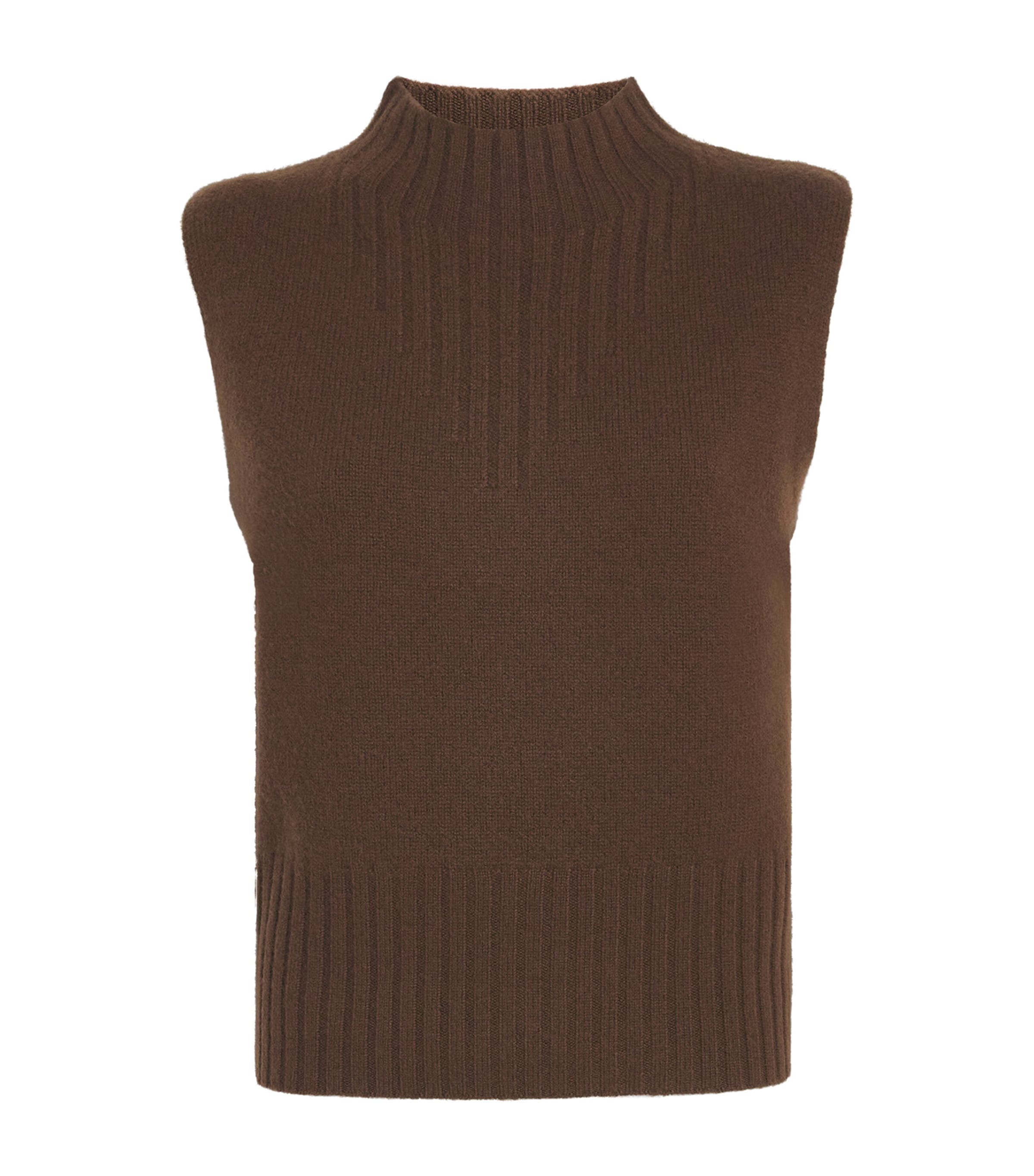 ME+EM Womens Merino Wool Sweater Vest Bronzed Brown