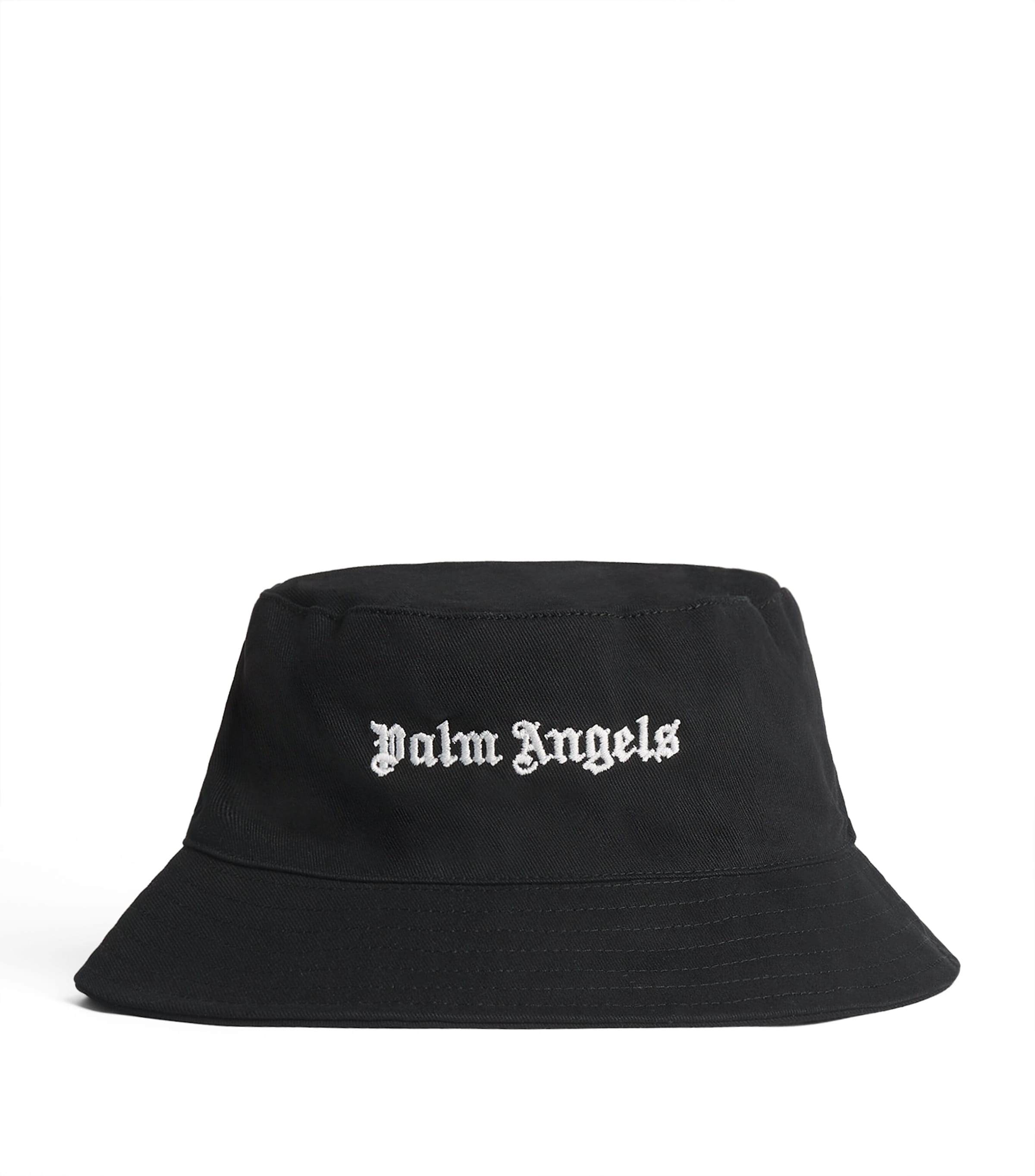 Palm Angels Kids Cotton Logo Bucket Hat