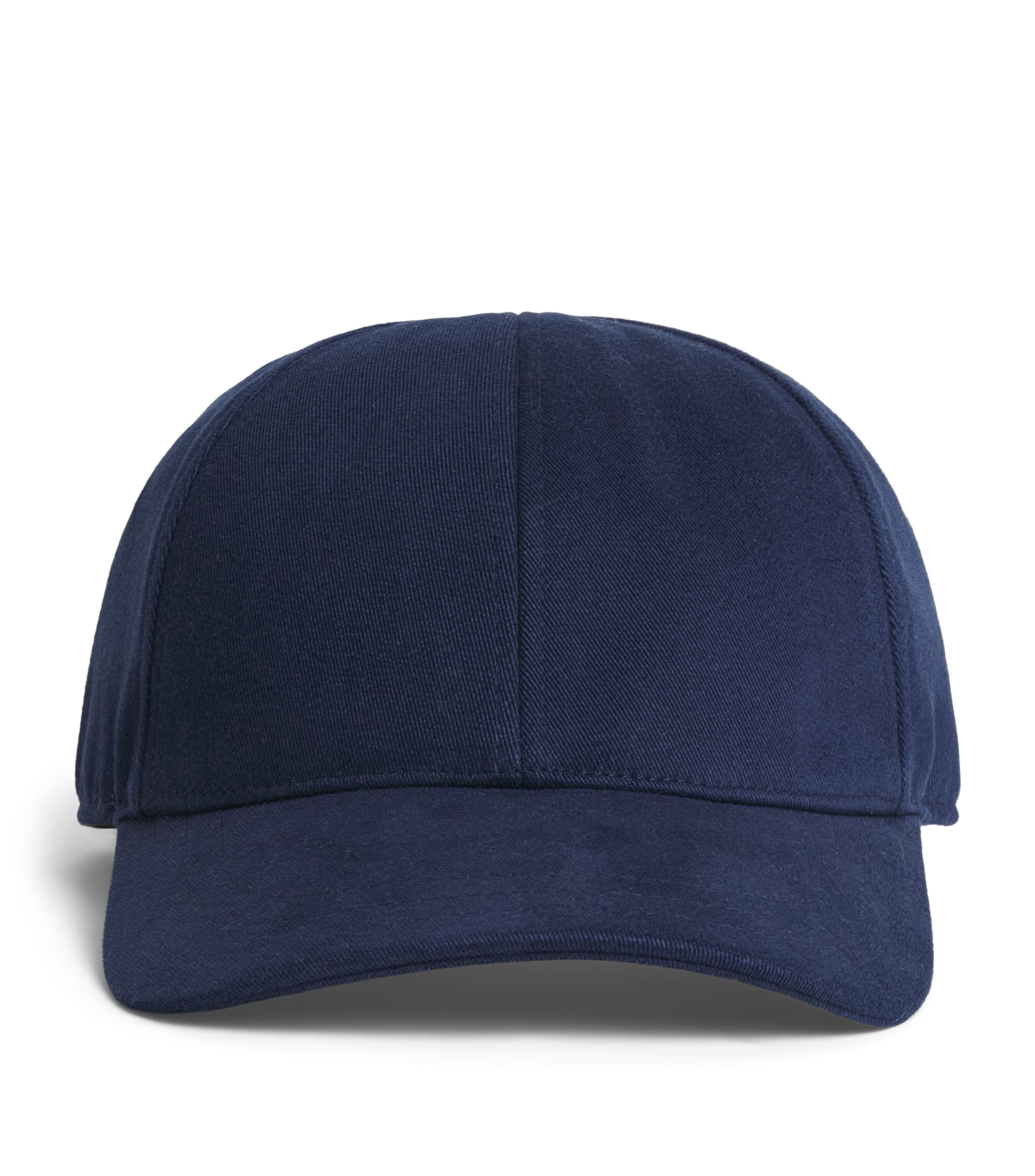 Eleventy Cotton-Cashmere Baseball Cap Blu