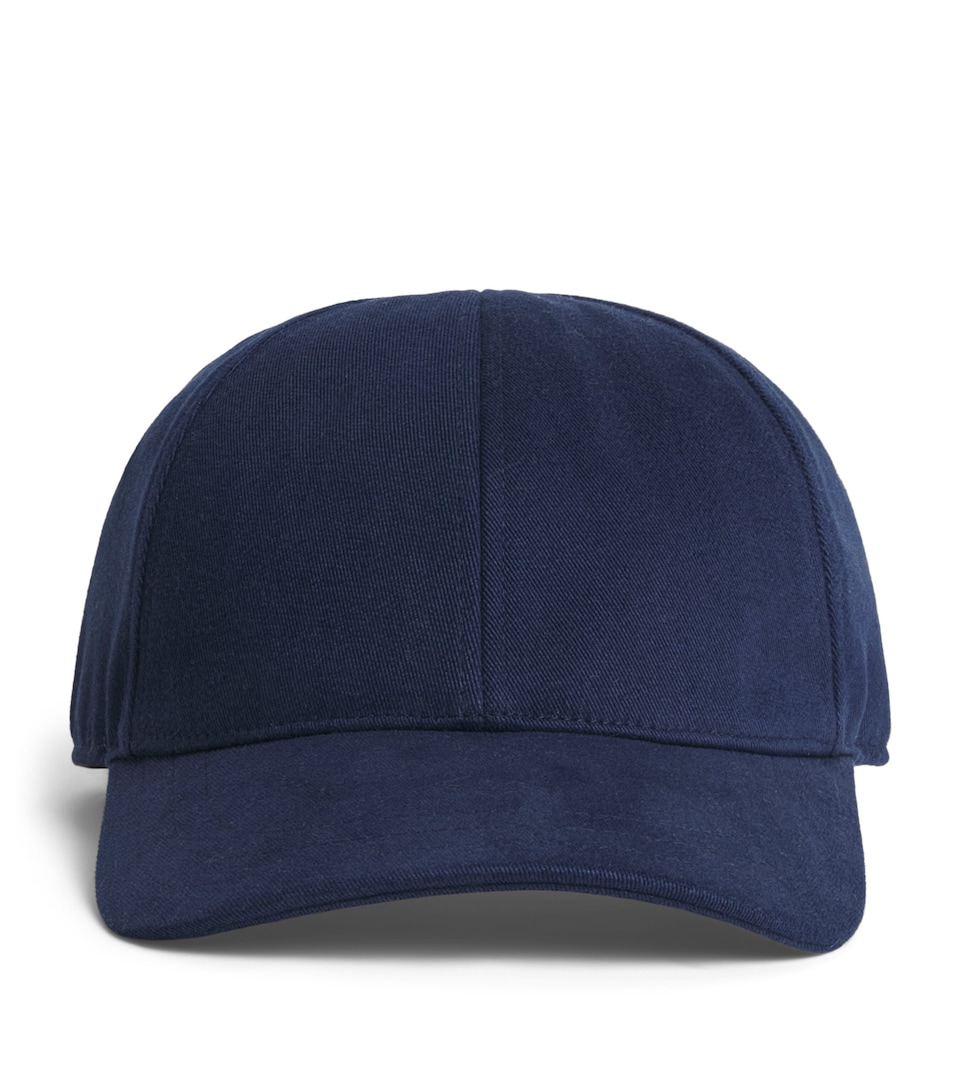 Eleventy Cotton-Cashmere Baseball Cap Blu