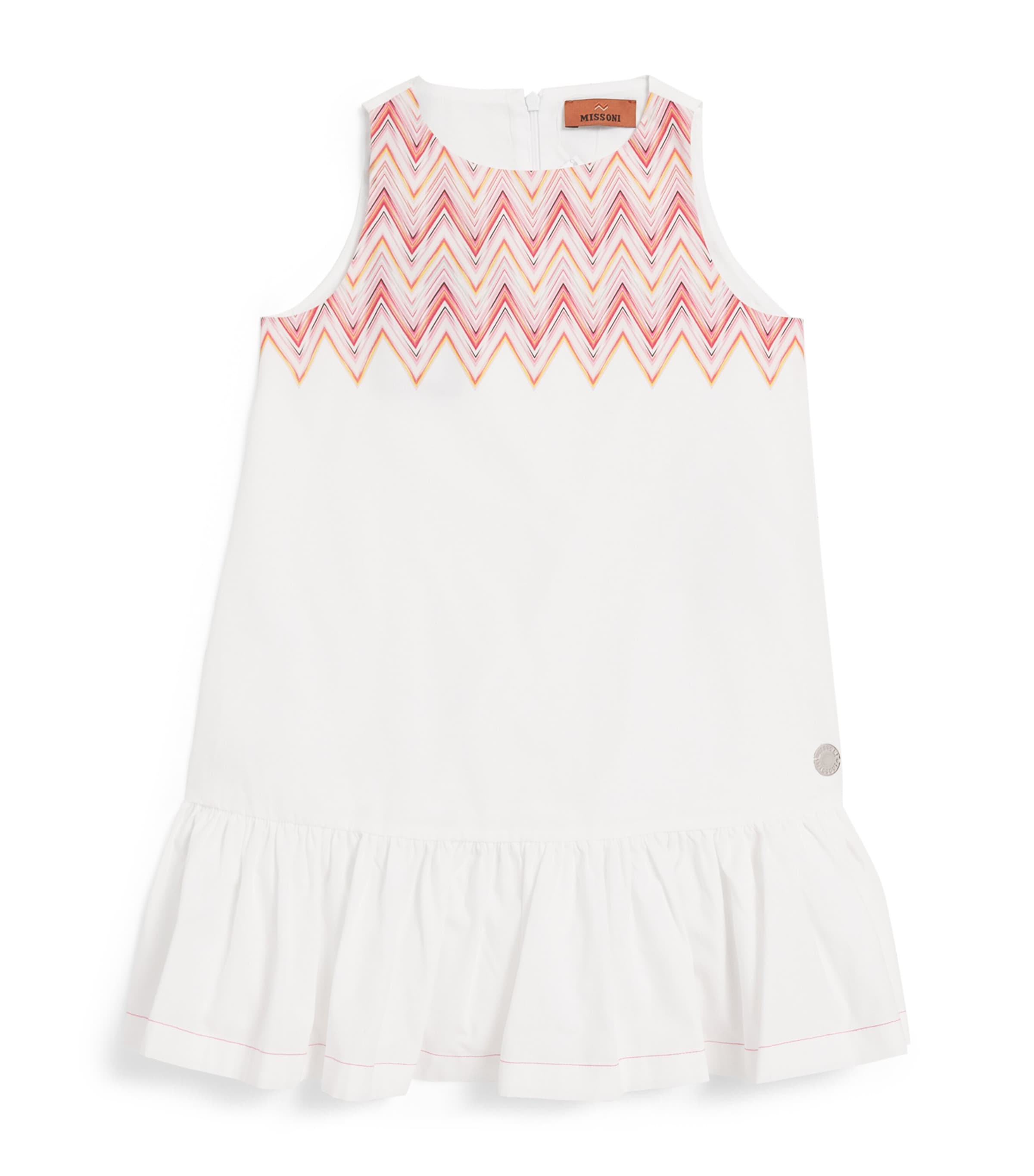 Cotton Zigzag Sleeveless Dress (4-14 Years)