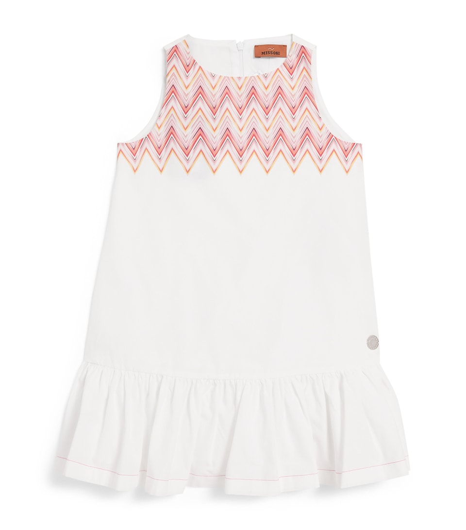 Cotton Zigzag Sleeveless Dress (4-14 Years)