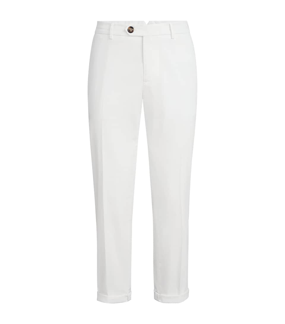 Garment-Dyed Cotton Gabardine Trousers