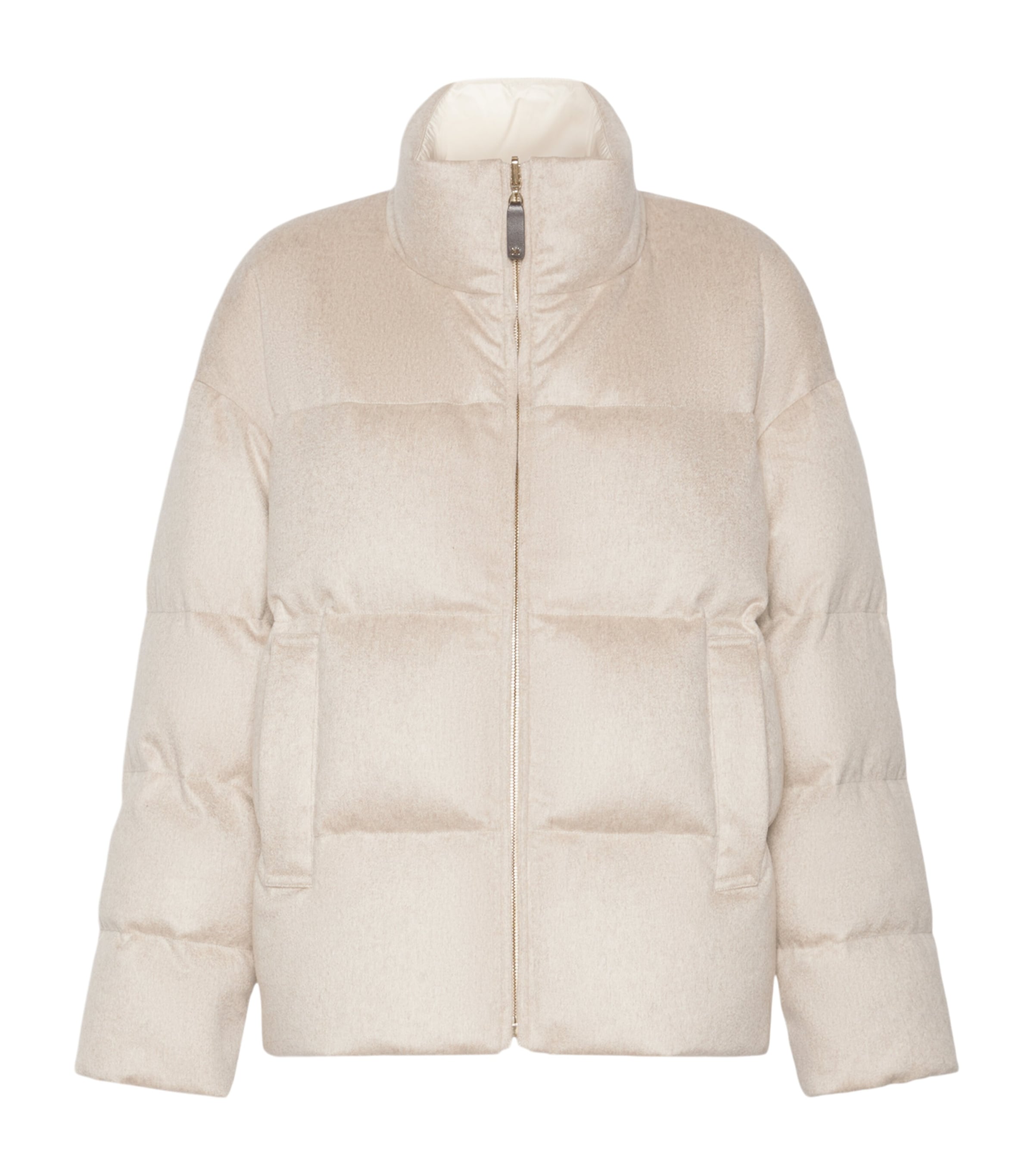 Max Mara Womens Cashmere Puffer Coat Albino