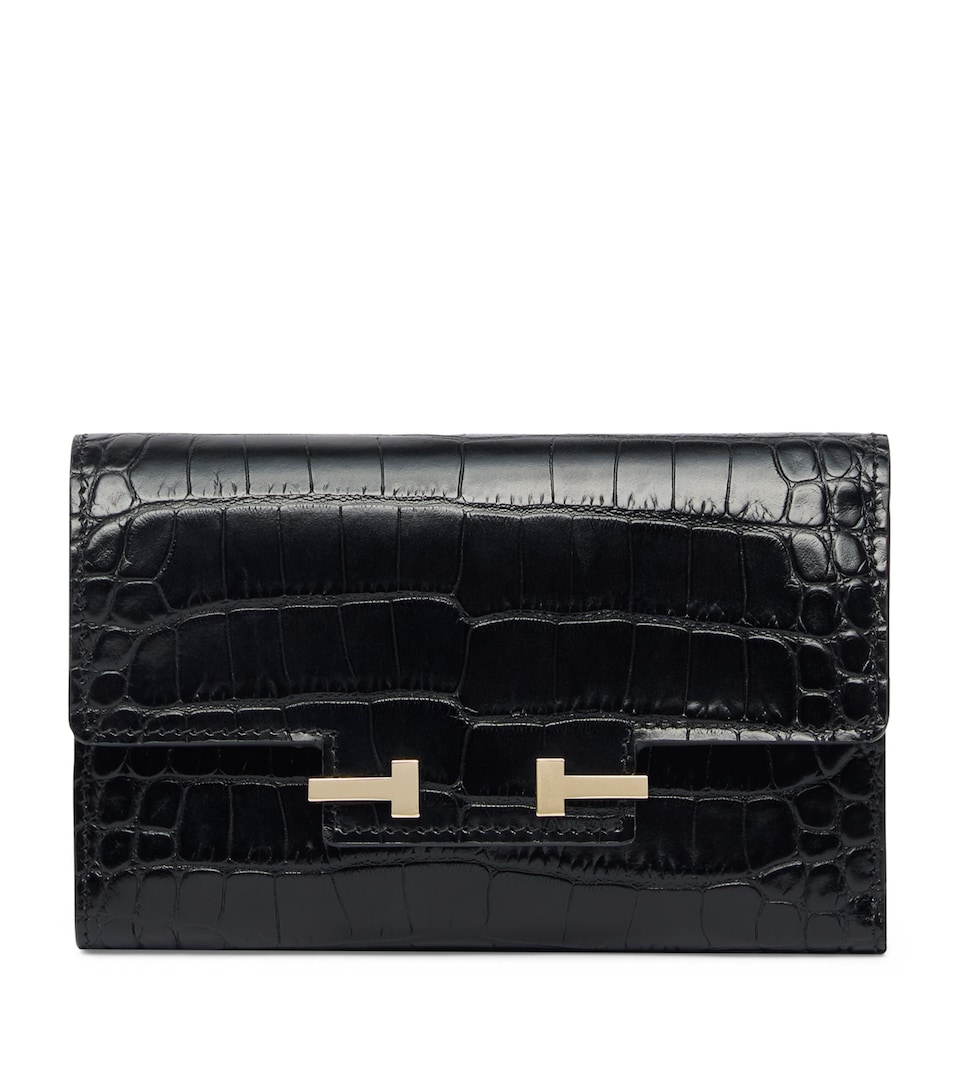 TOM FORD Croc-Embossed Leather Wallet Naa