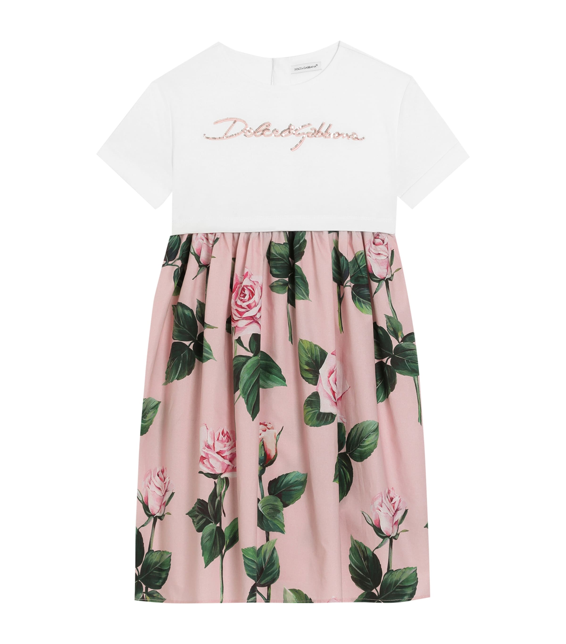 Dolce&Gabbana Kids Floral Print T-Shirt Dress (8-12+ Years) Combi Colour