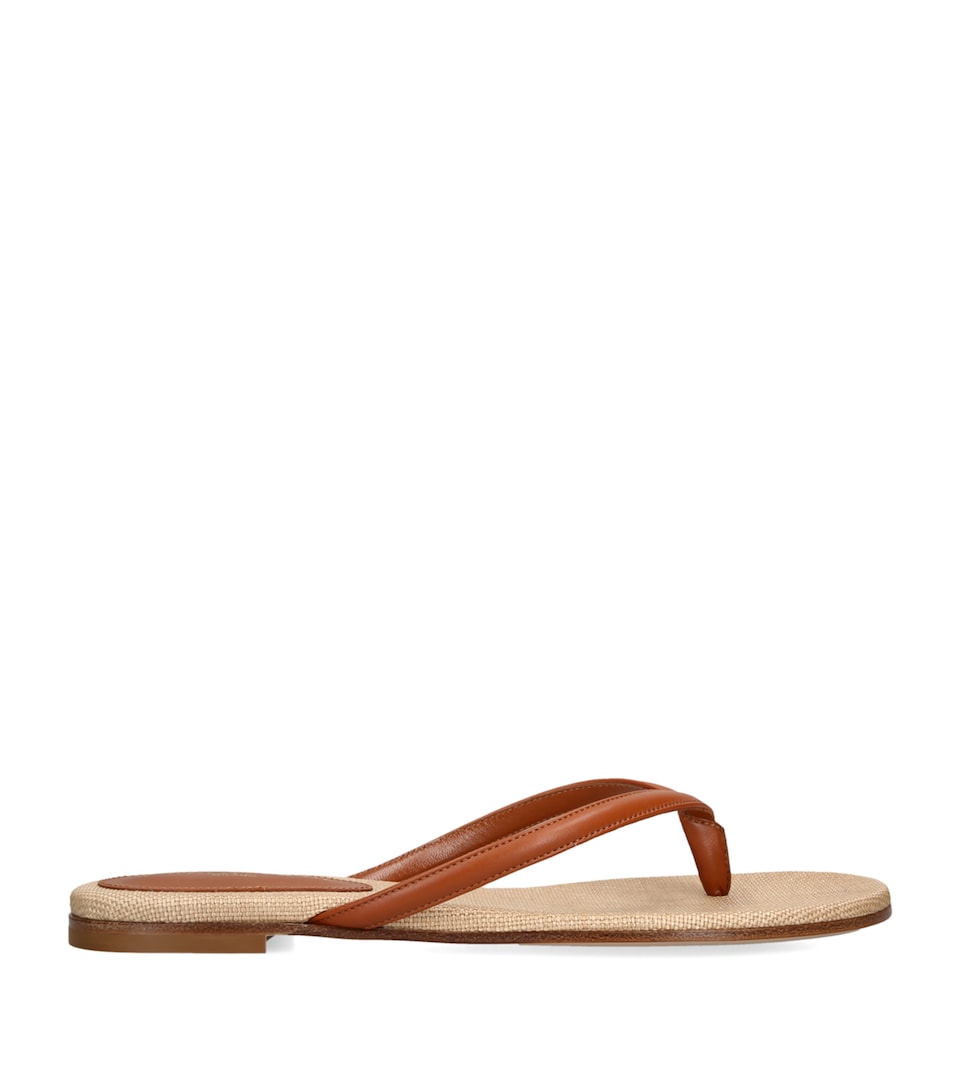 Gianvito Rossi Leather Calypso Sandals Camel/comb