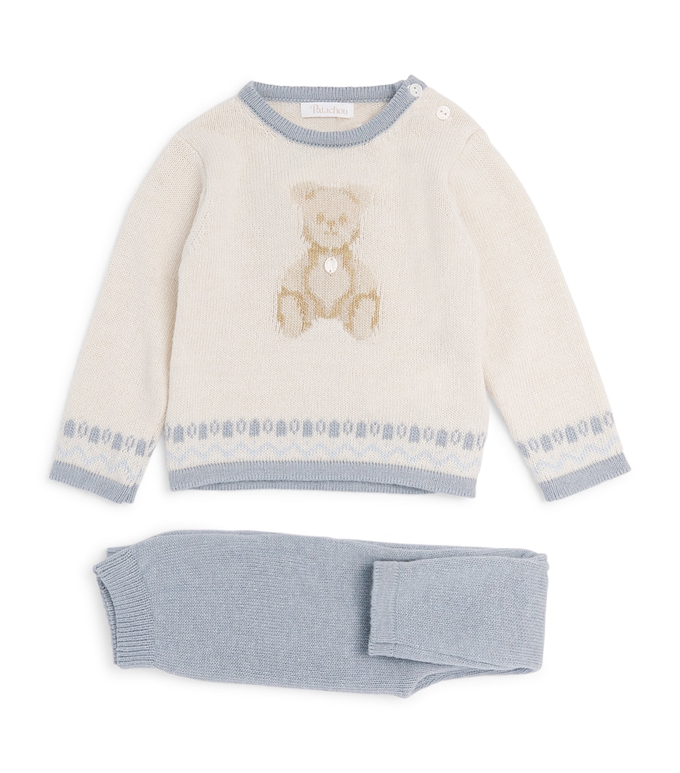 Patachou Knit Bear Sweater and Leggings Set (1-24 Months) Ecru