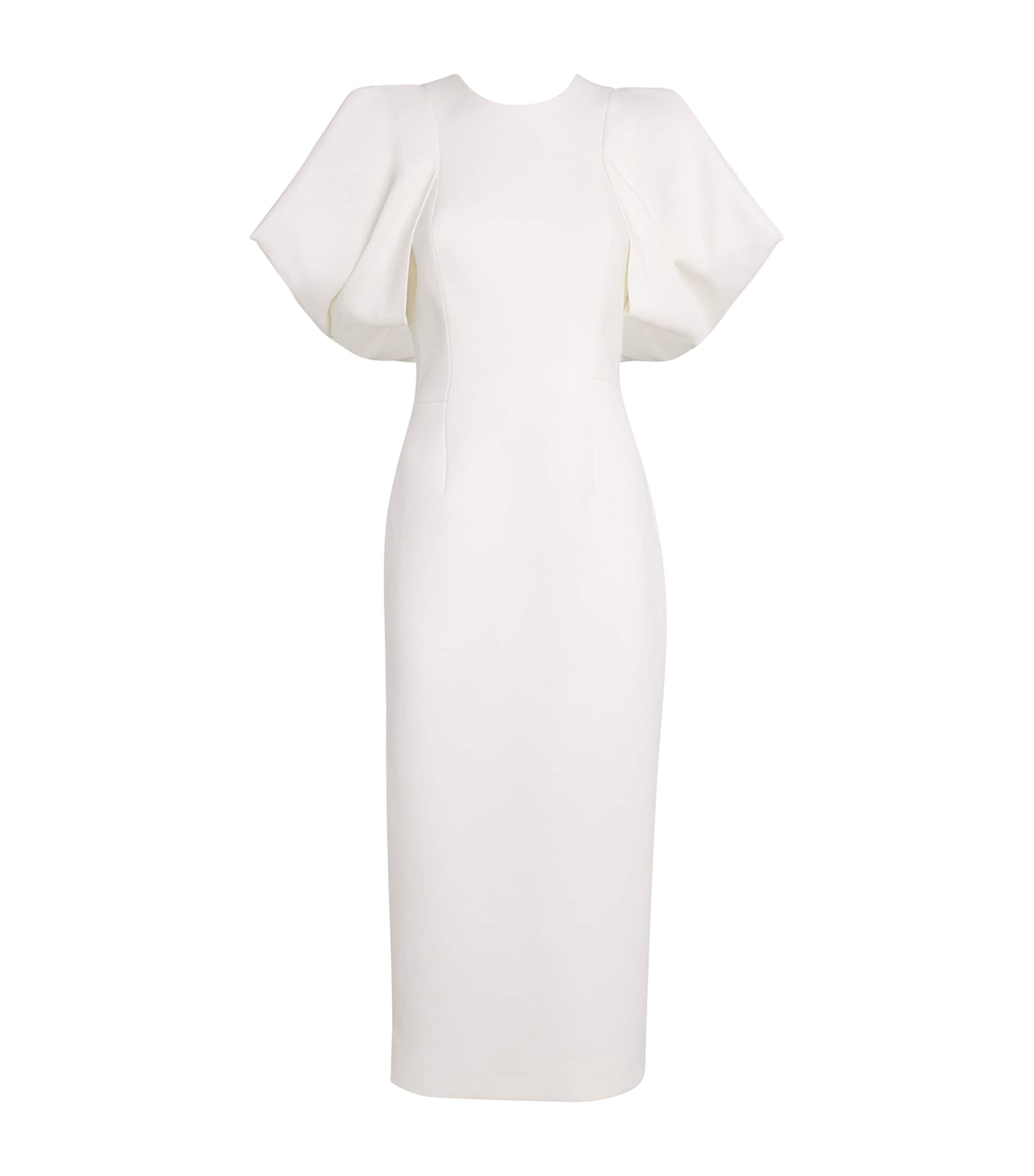Roksanda Womens Bow-Tied Calita Midi Dress Ivory