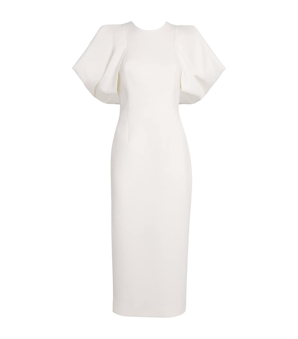 Roksanda Womens Bow-Tied Calita Midi Dress Ivory