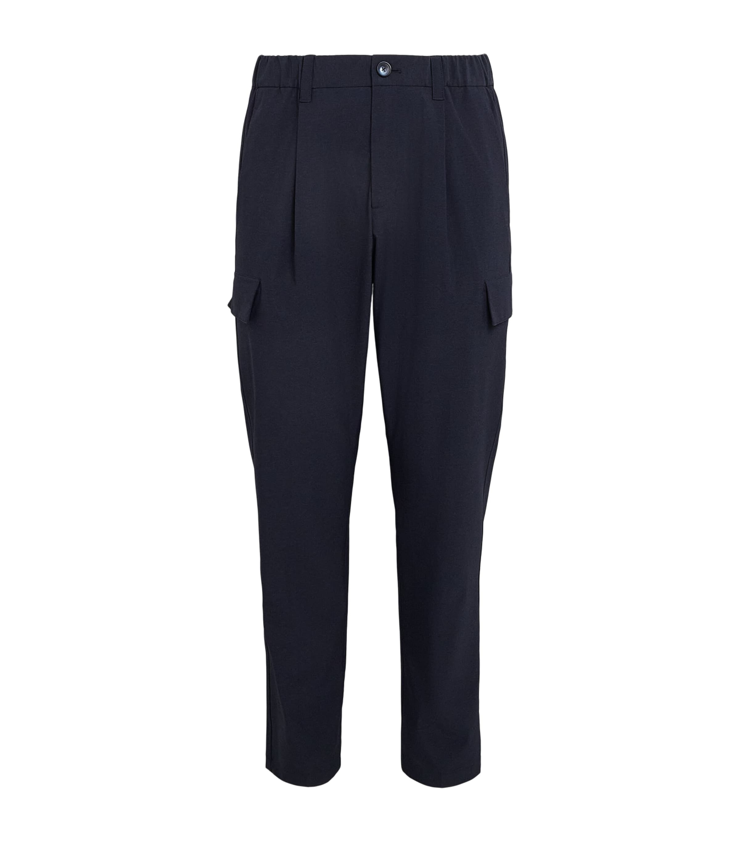 Herno Mens Technical Cargo Trousers Blue