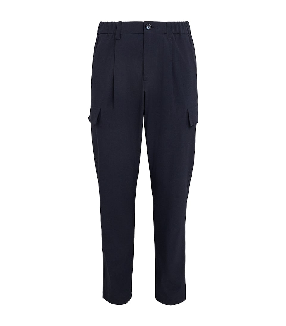 Herno Mens Technical Cargo Trousers Blue